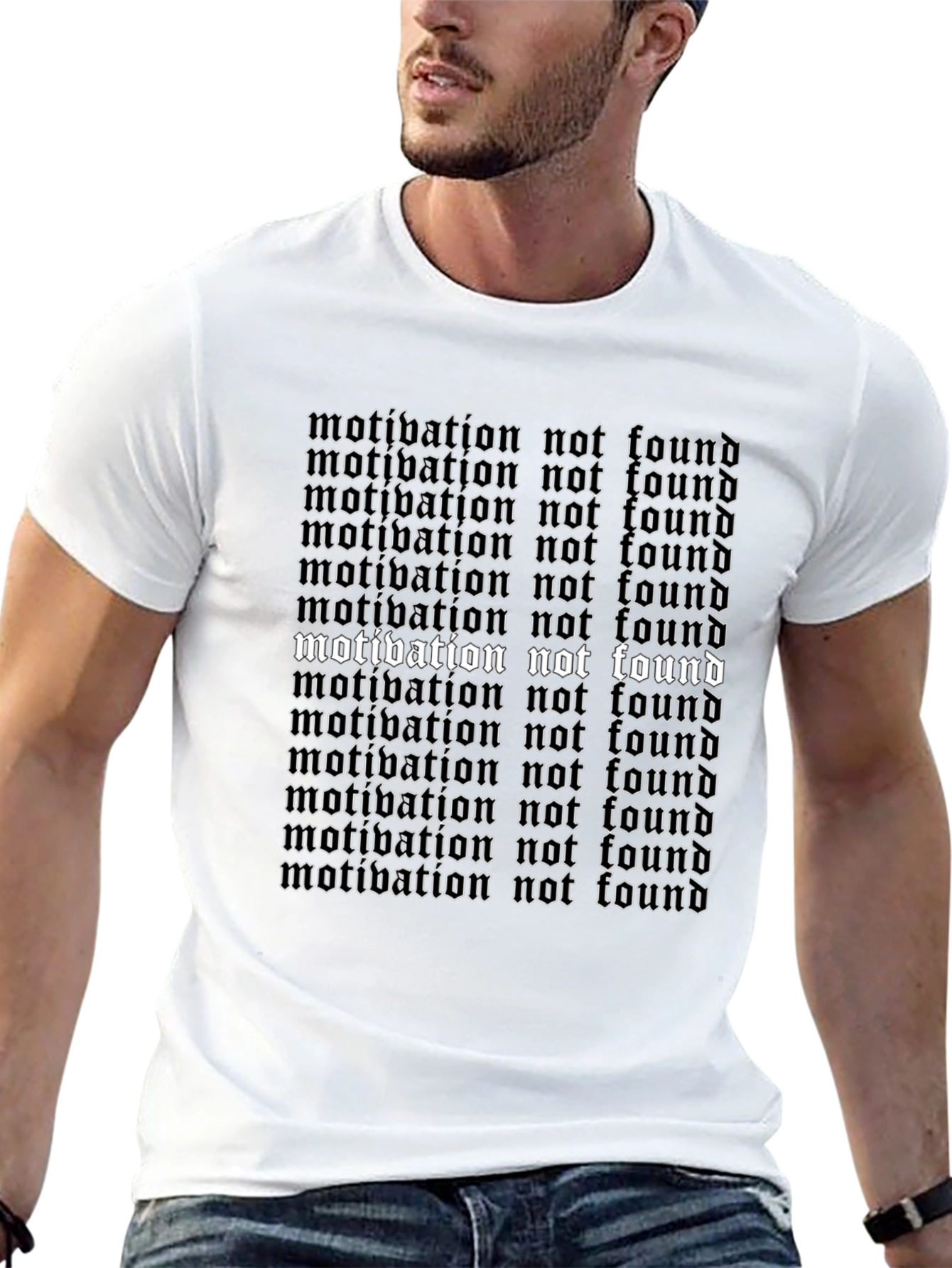 Motivation Not Found Graphic T-Shirt
