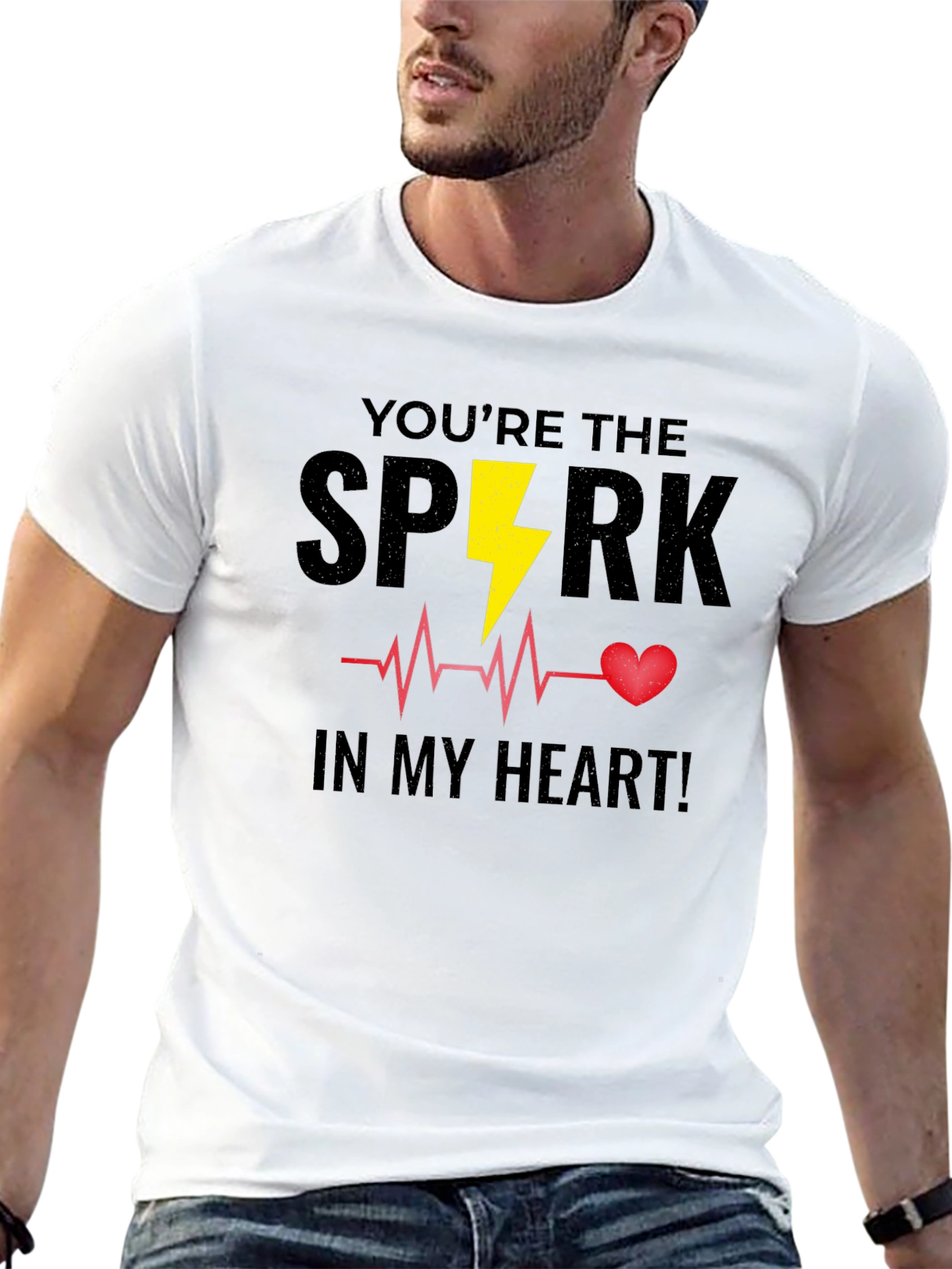 Youre the Spark In My Heart Black T-Shirt