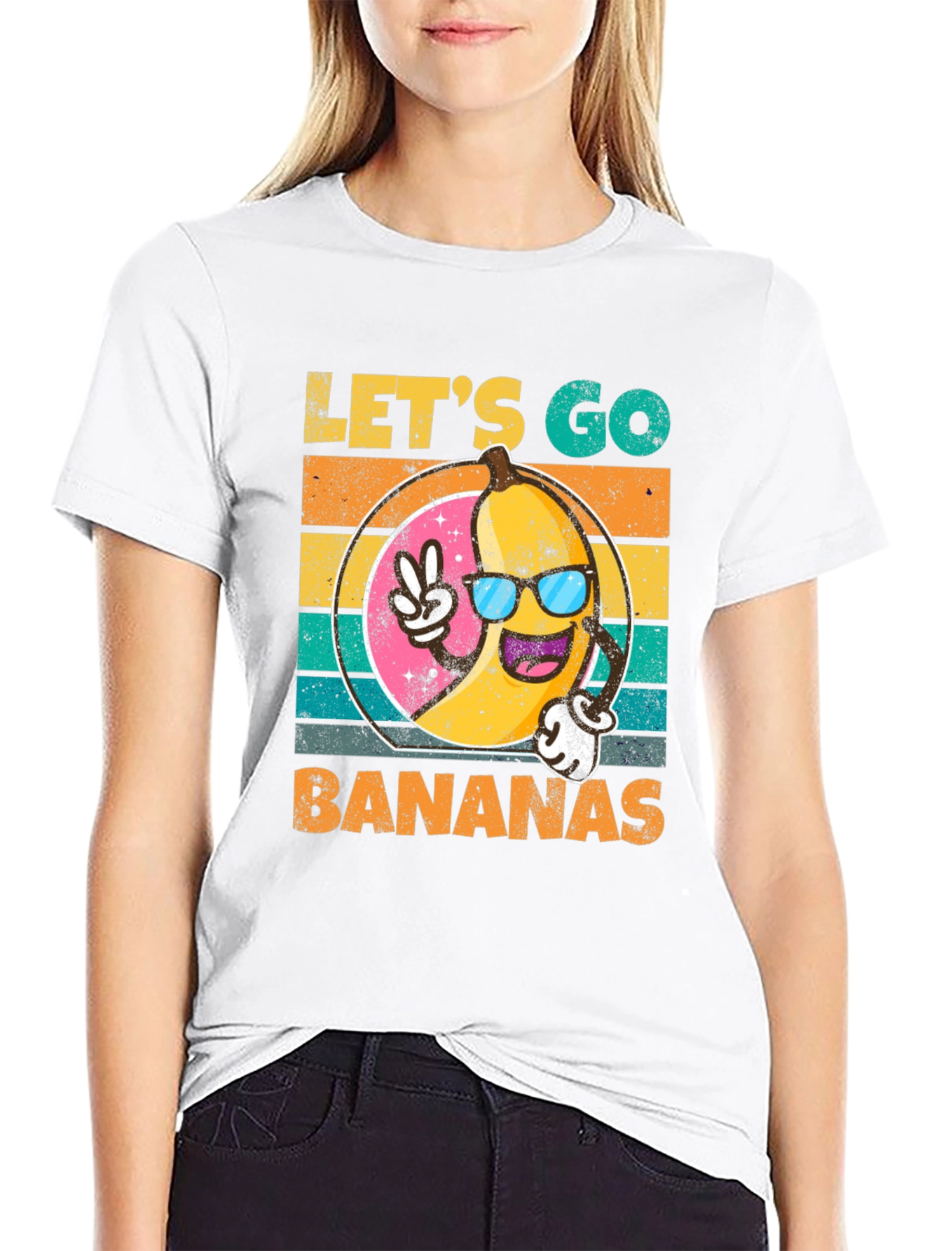 Lets Go Bananas T-Shirt - Retro Style Graphic Tee