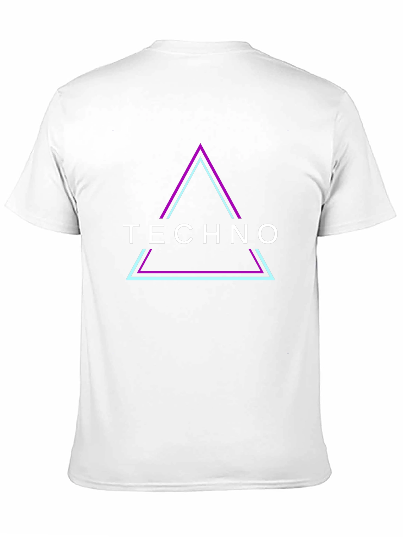 Techno Triangle Graphic Black T-Shirt