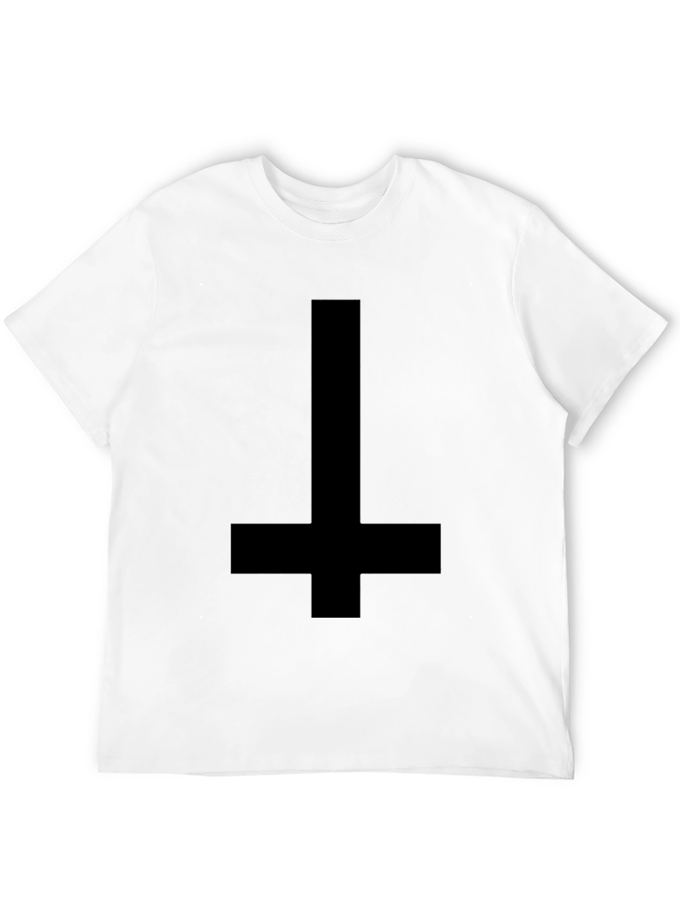 Inverted Cross Graphic Black T-Shirt