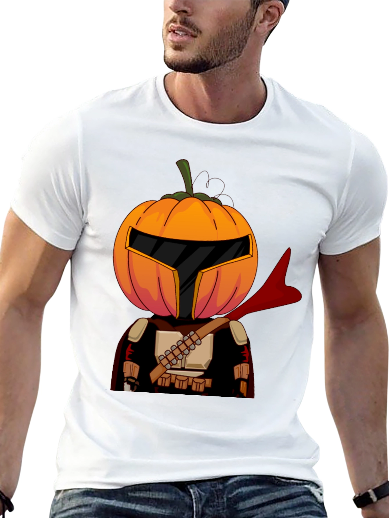 Pumpkin Mandalorian Halloween T-Shirt