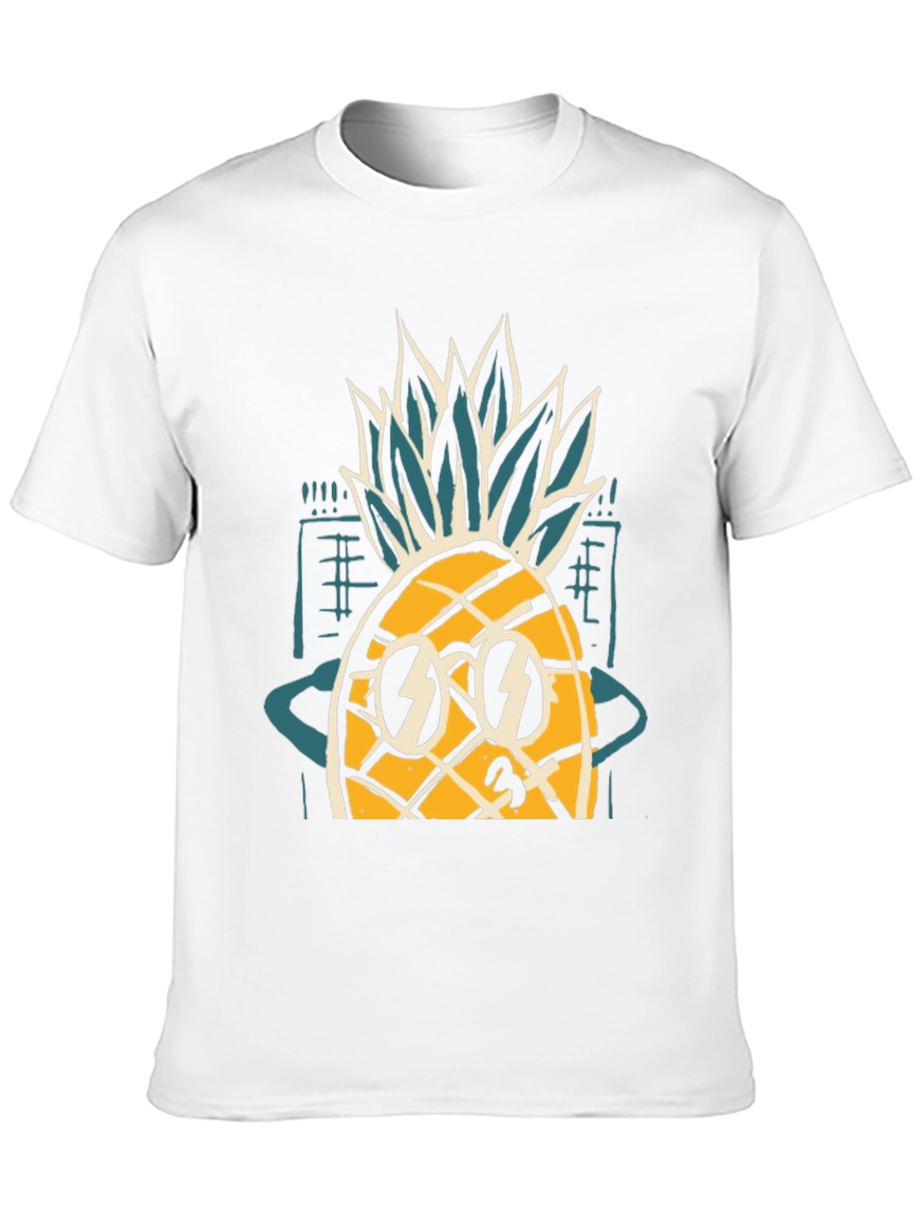 Cool Pineapple Graphic Tee - Mens Black T-Shirt
