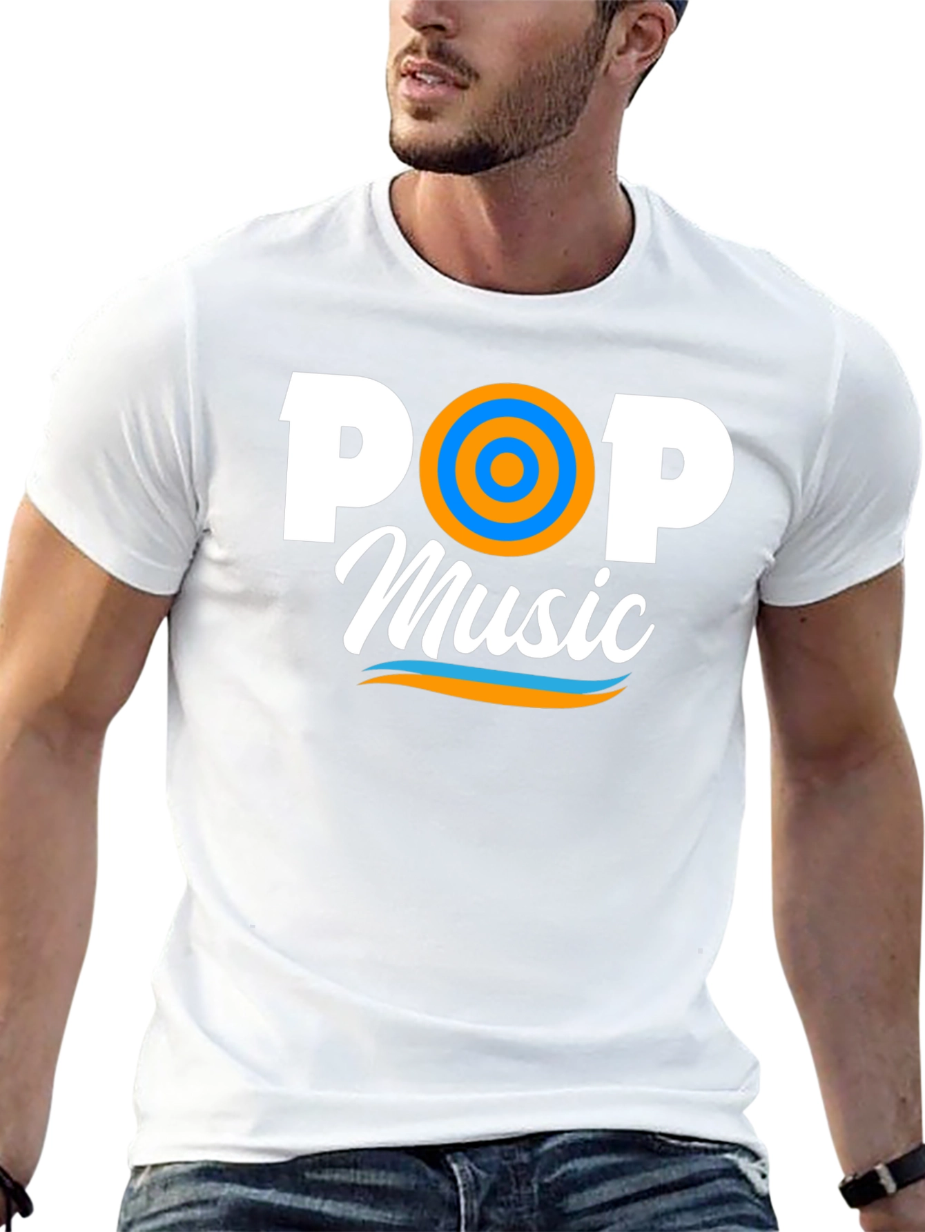 Pop Music Graphic T-Shirt - Black
