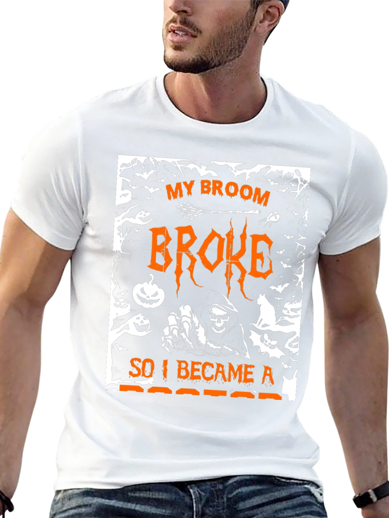 Halloween Broom Broke Doctor T-Shirt