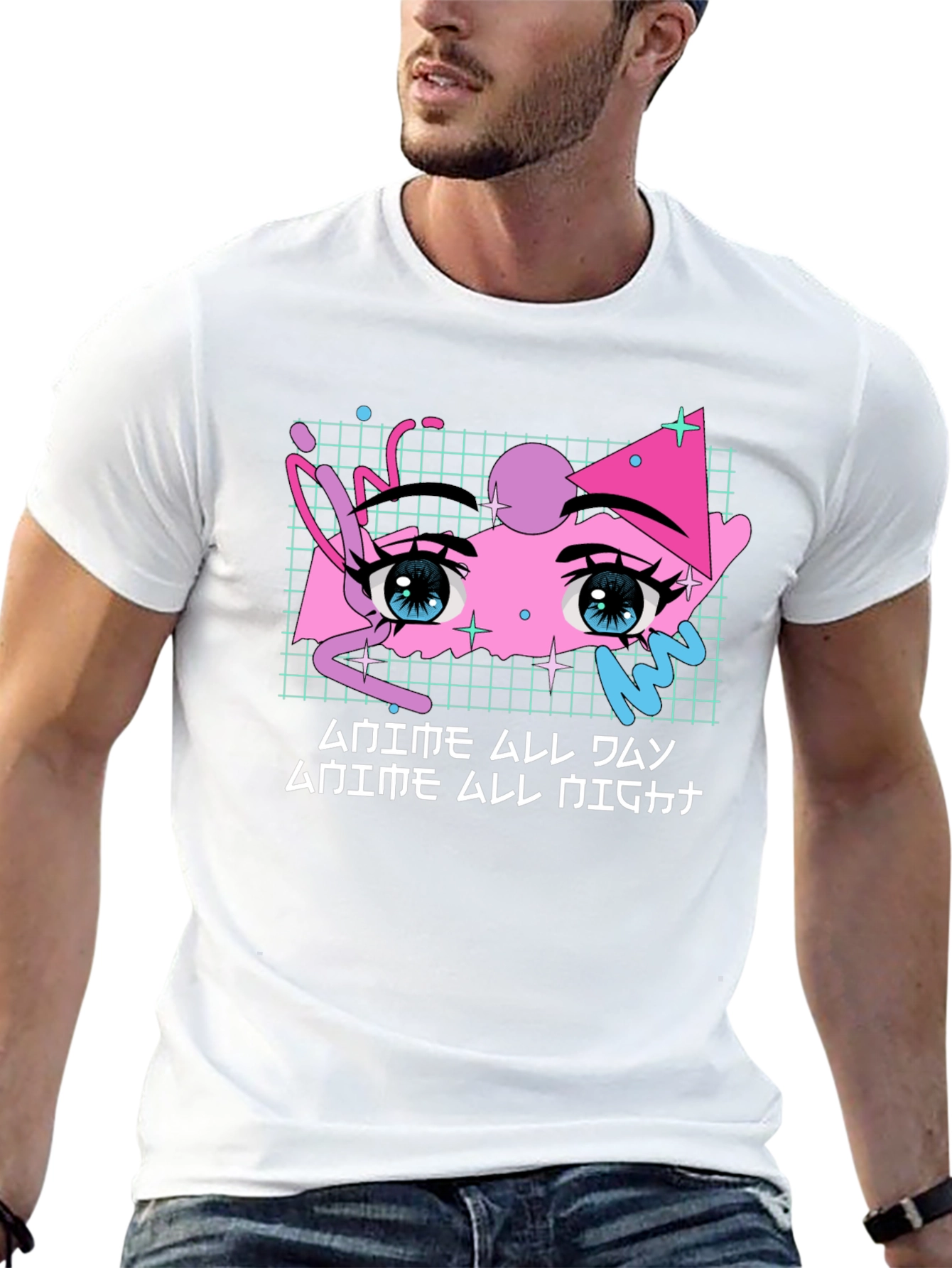 Anime All Night Graphic Tee