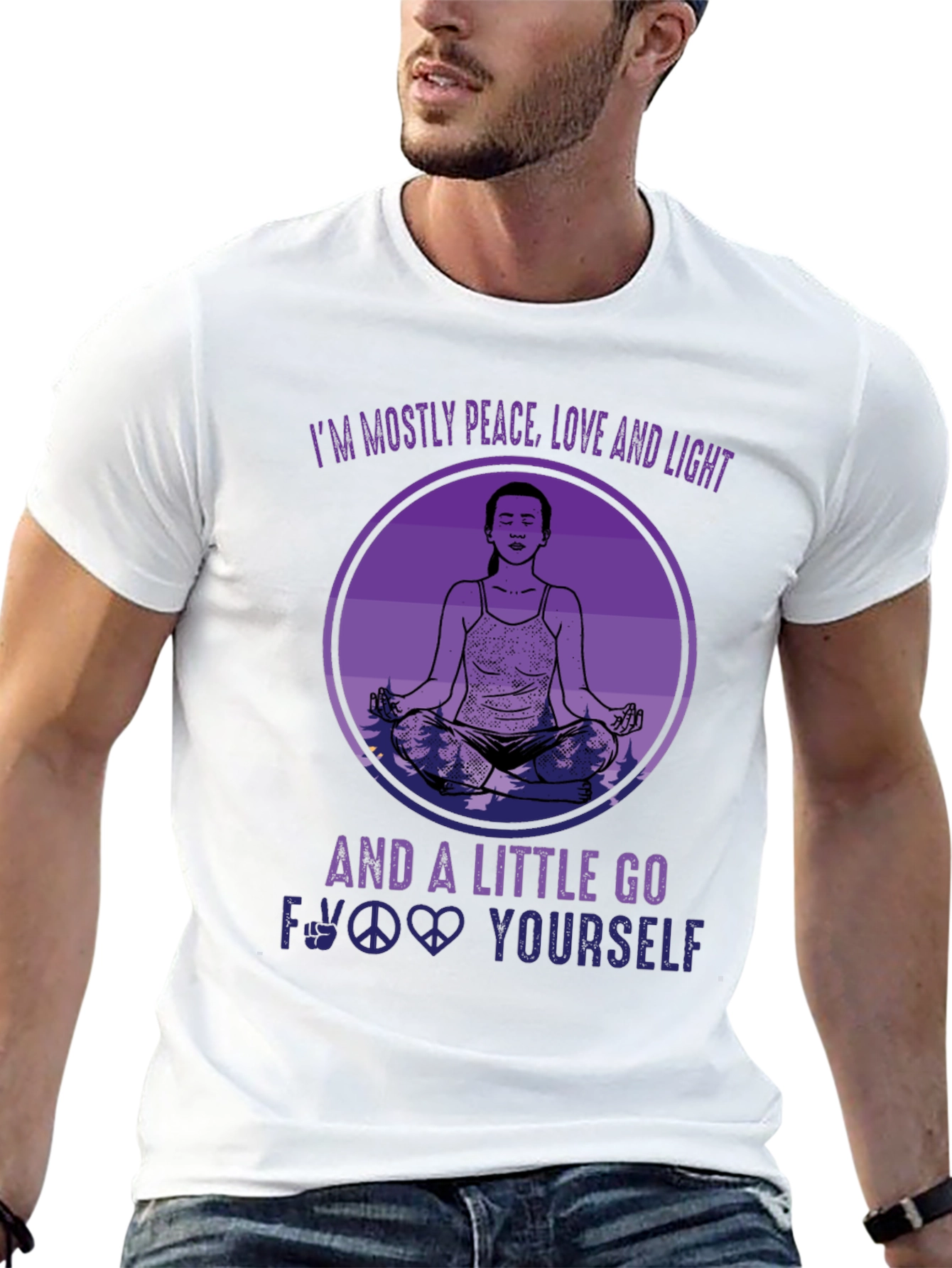 Peace Love Light Funny T-Shirt