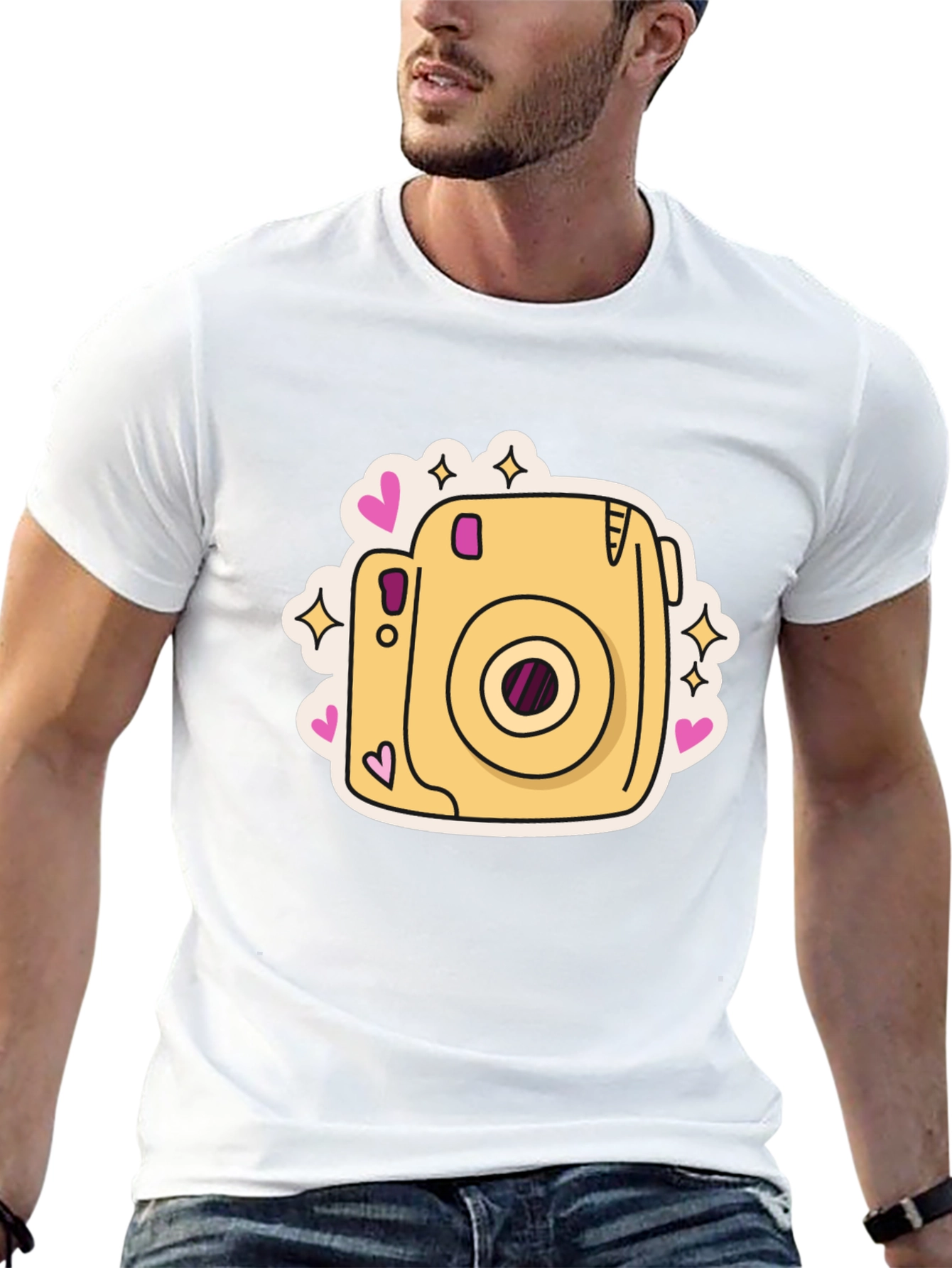 Retro Camera Graphic Tee - Trendy Aesthetic T-Shirt
