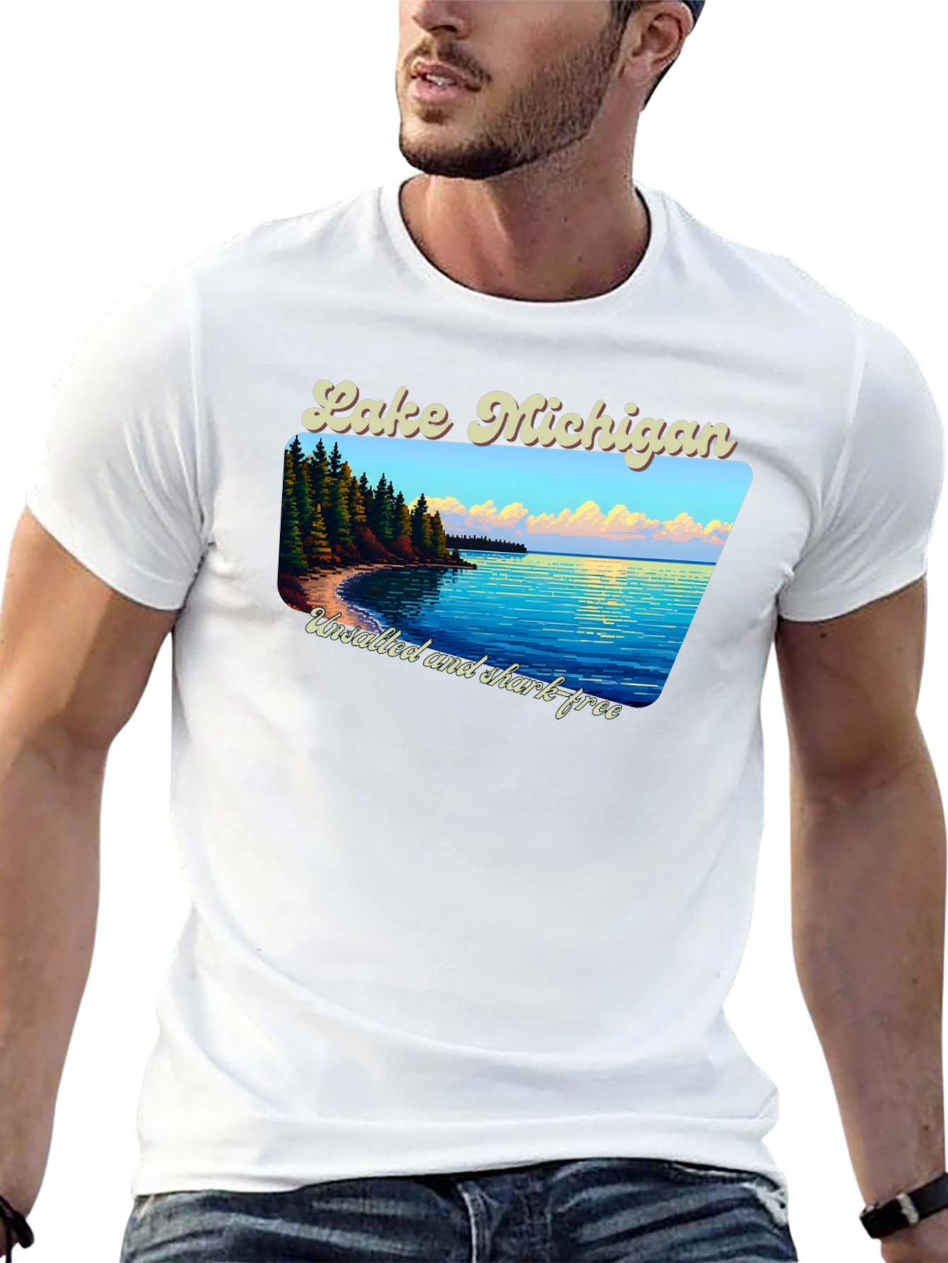 Lake Michigan Graphic T-Shirt - Unsalted & Shark-Free
