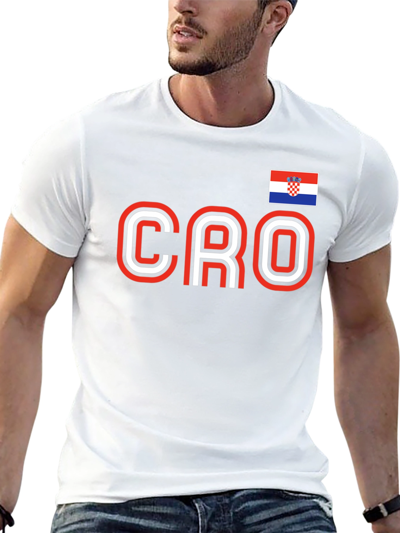 Croatia Pride Black T-Shirt - Soccer Fan Apparel