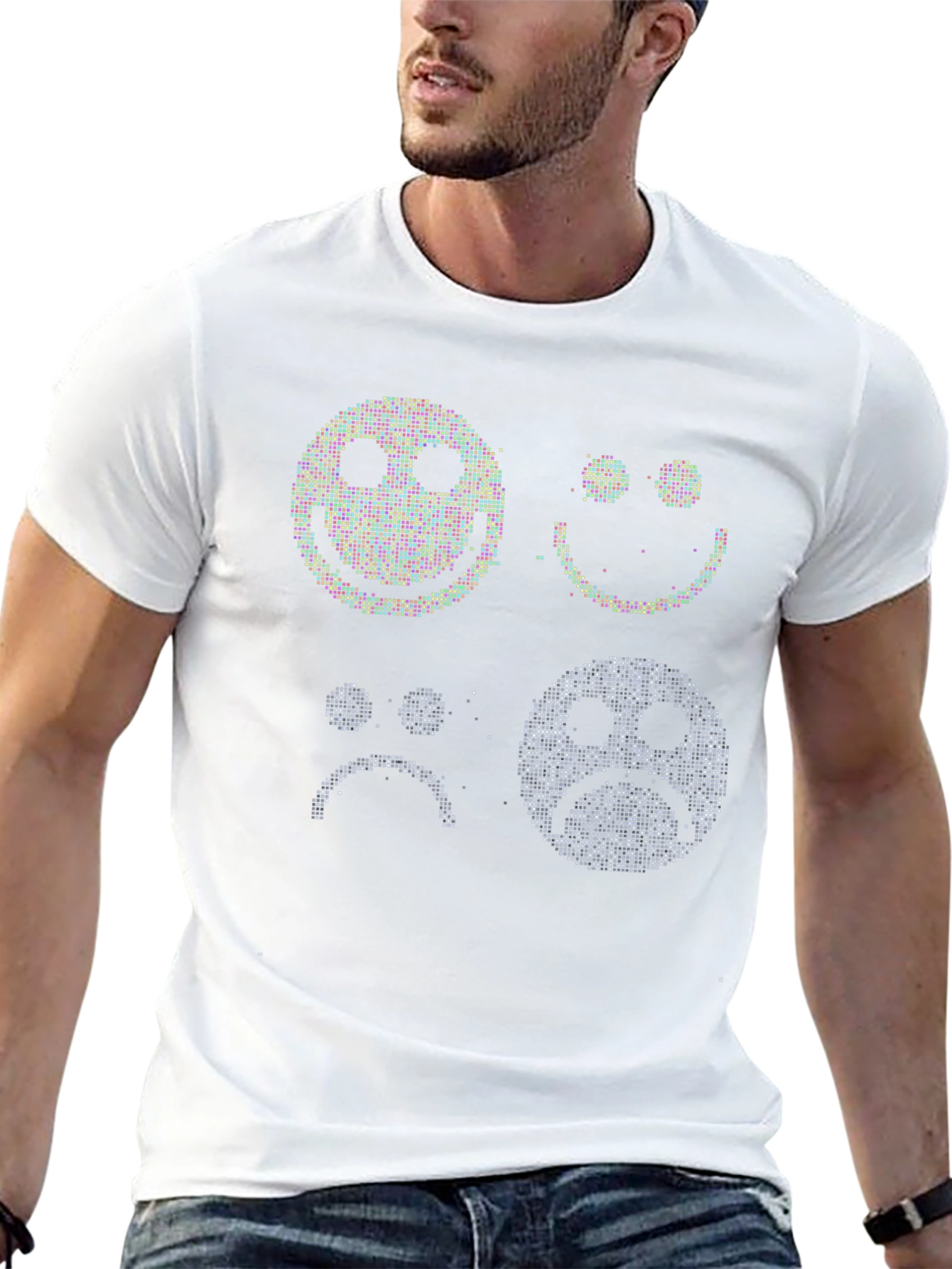 Expression Tee: Mood Emoji Graphic Print T-Shirt