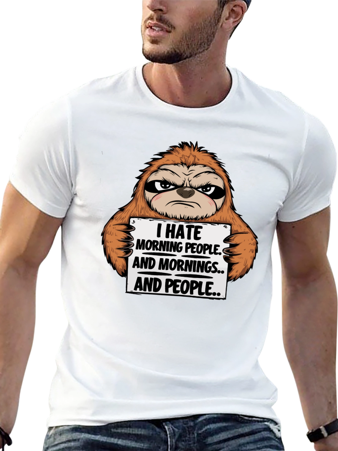 I Hate Morning People Sloth T-Shirt