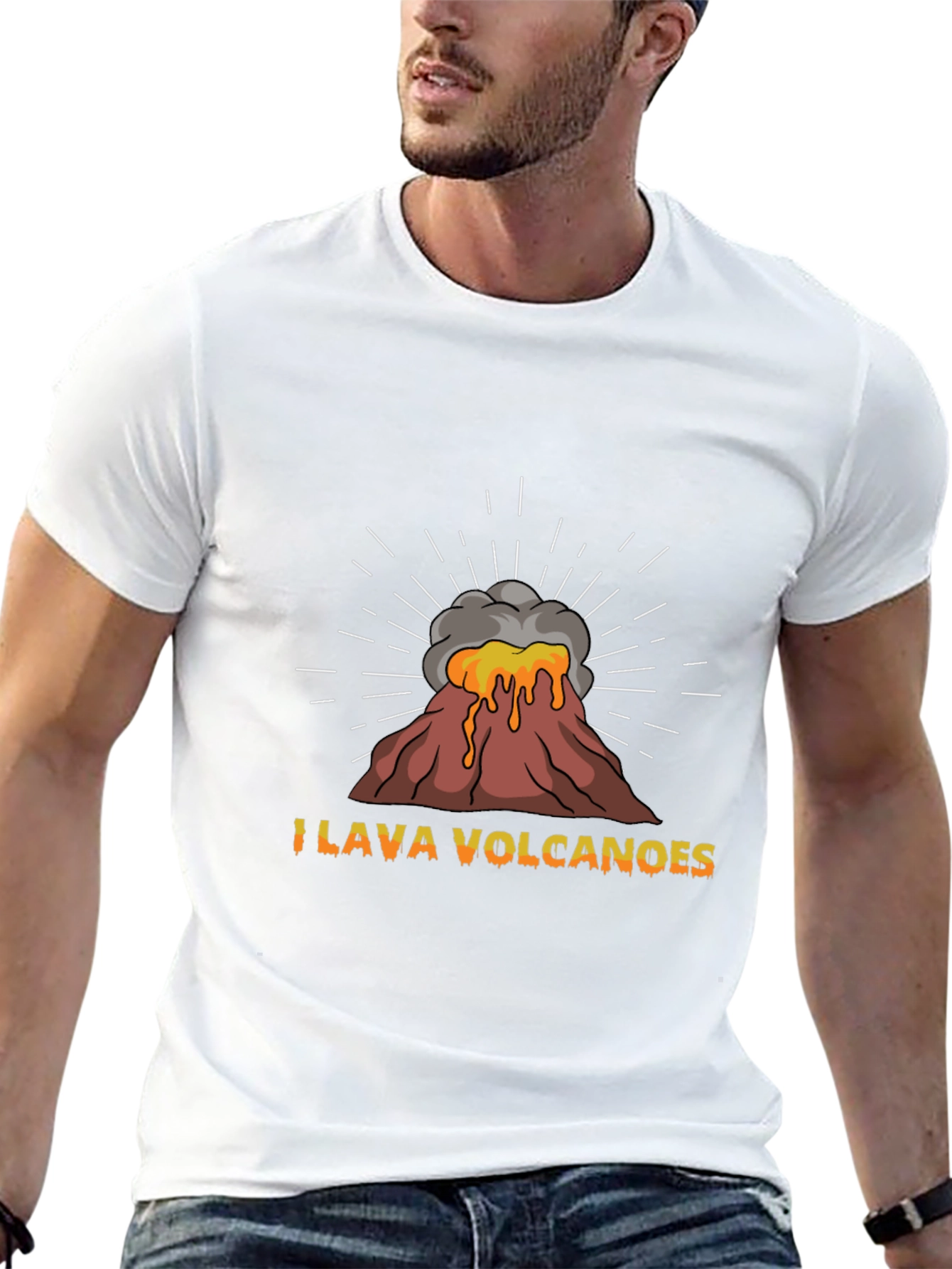 I Lava Volcanoes Graphic T-Shirt - Black