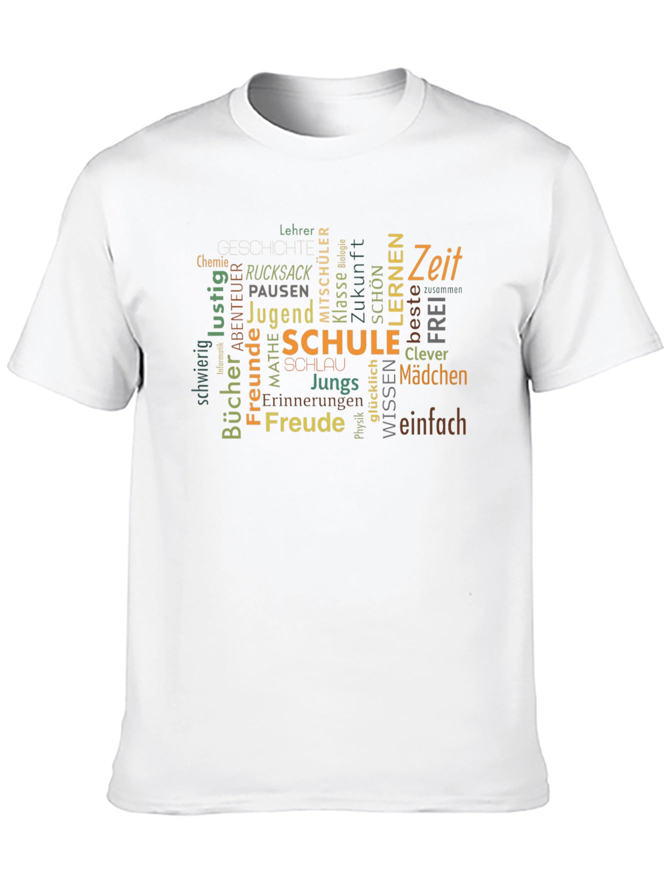 School Word Art T-Shirt - Education Themed Design