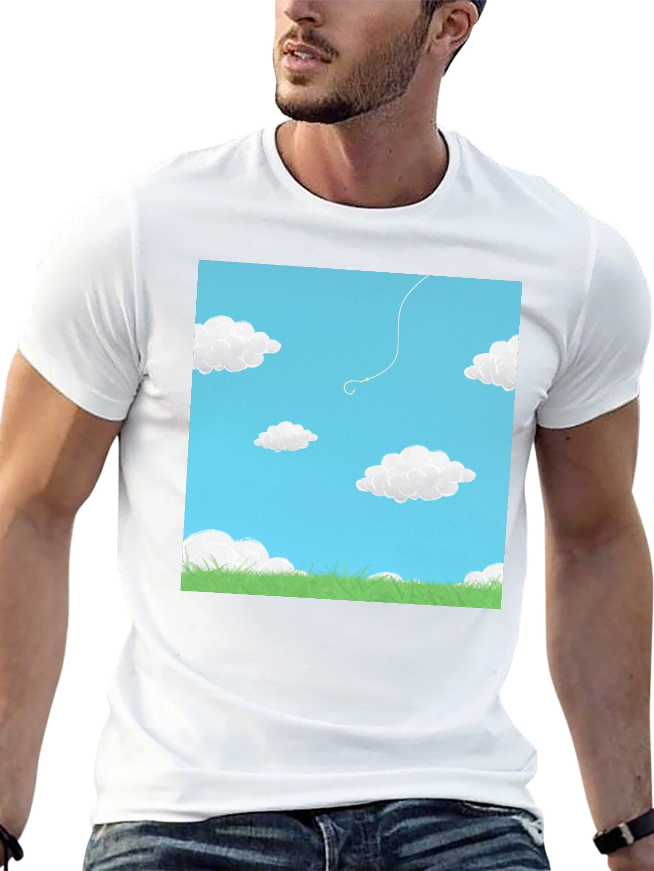 Whimsical Sky Graphic T-Shirt - Cloudscape Tee