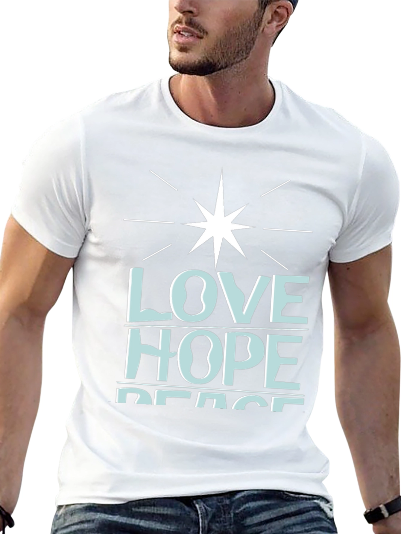 Love Hope Peace Graphic T-Shirt - Stylish and Meaningful