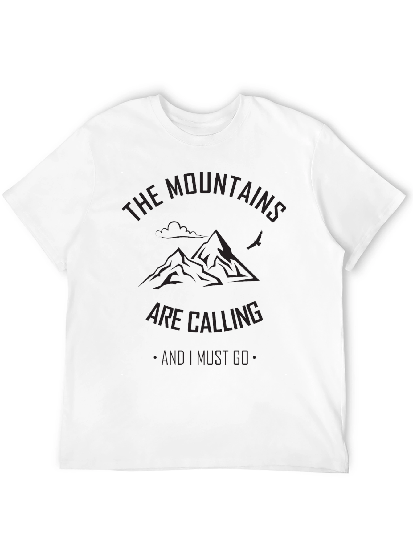 Mountains are Calling Black T-Shirt