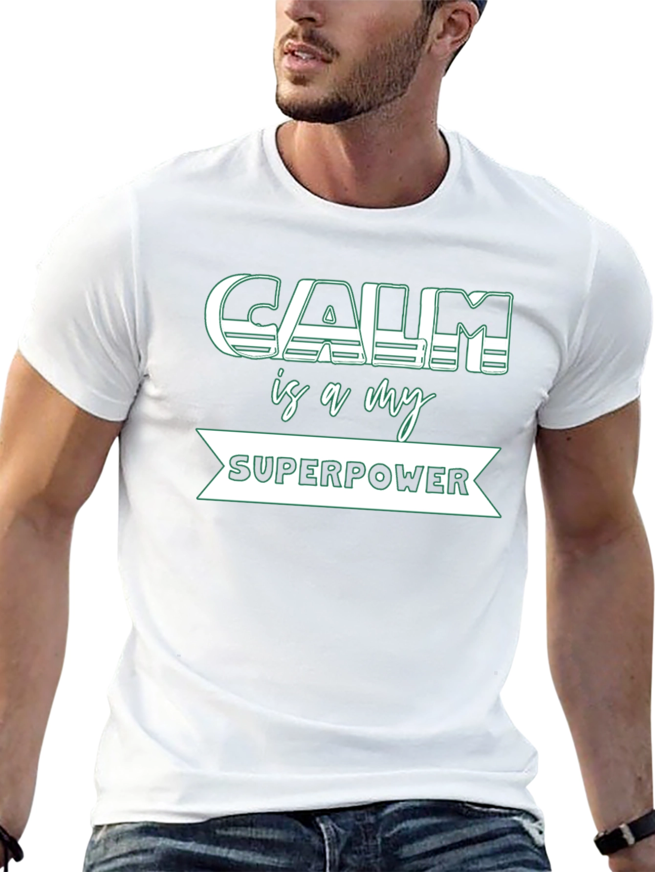 Calm is My Superpower Black T-Shirt