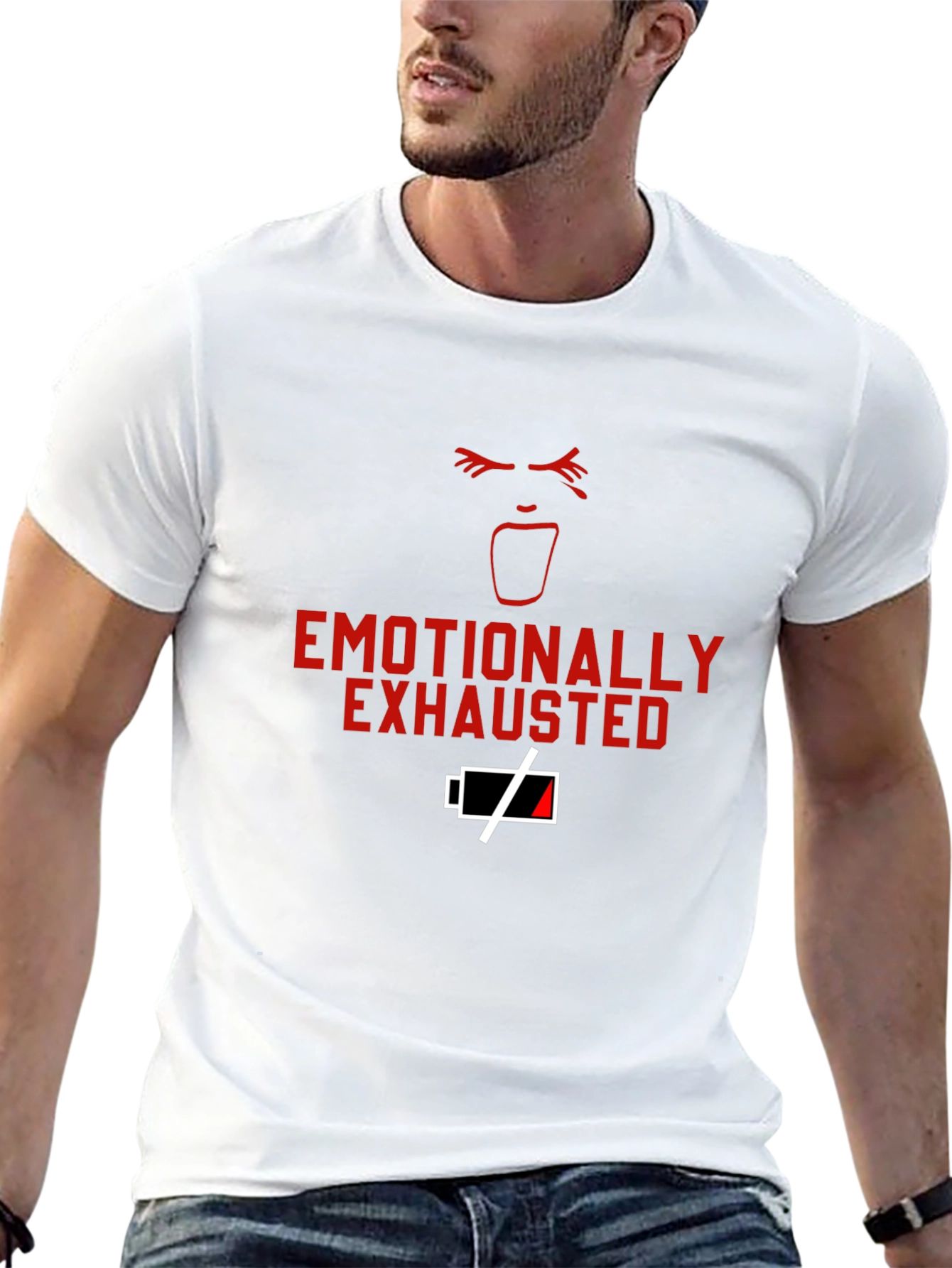 Emotionally Exhausted T-Shirt - Funny Graphic Tee