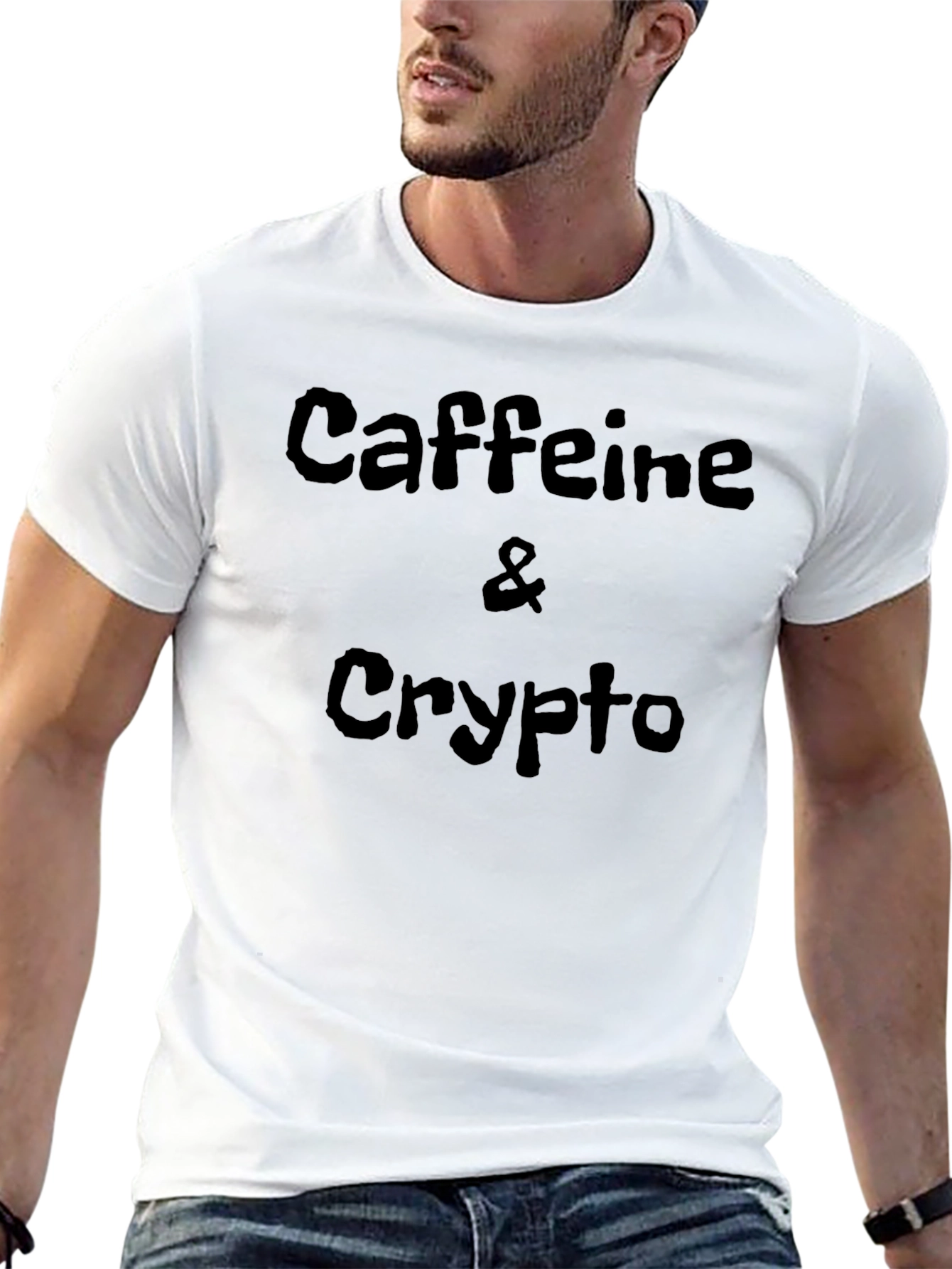 Caffeine & Crypto T-Shirt - Bitcoin Lover Tee