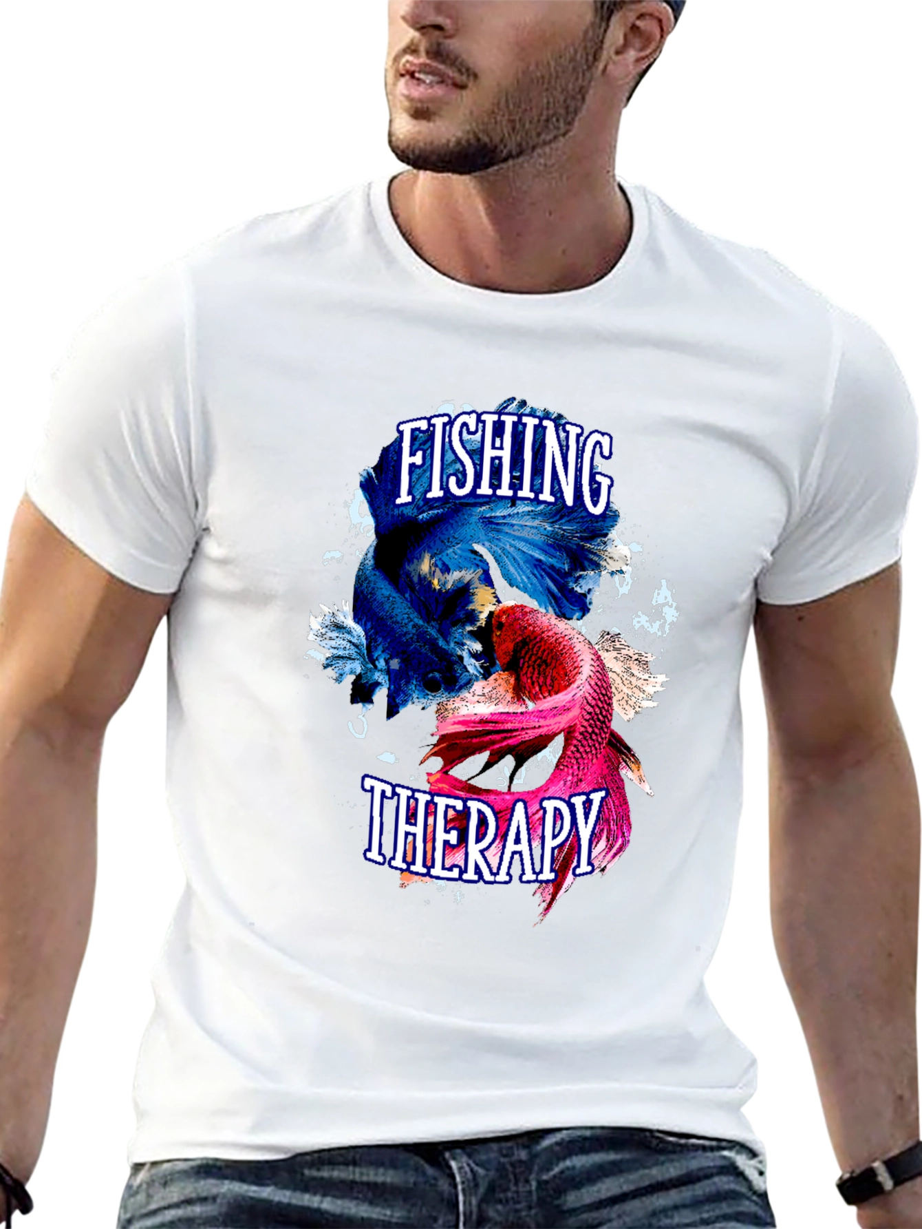 Fishing Therapy Graphic T-Shirt