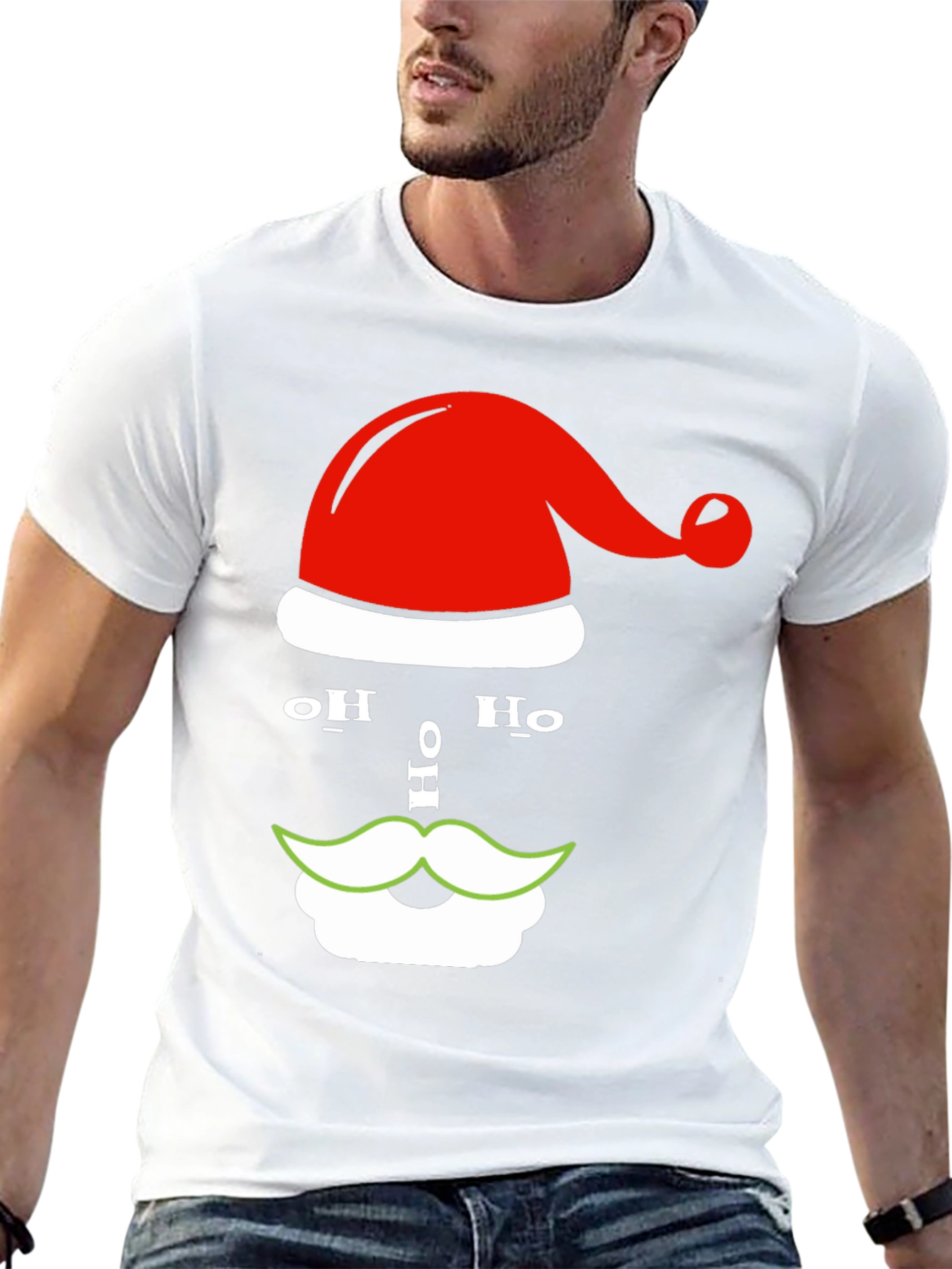 Festive Santa Ho Ho Ho Graphic Tee