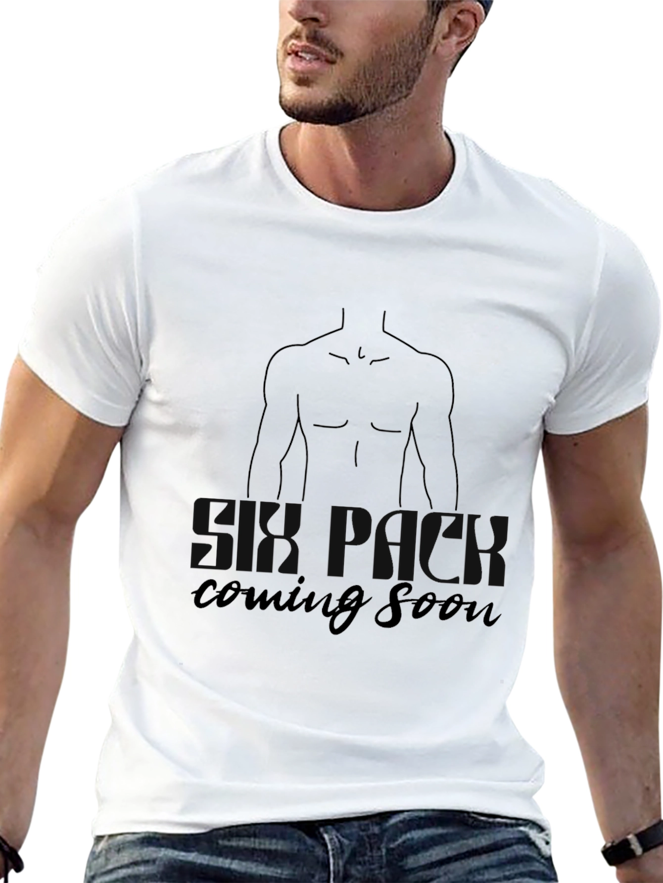 Workout Coming Soon Black Graphic T-Shirt