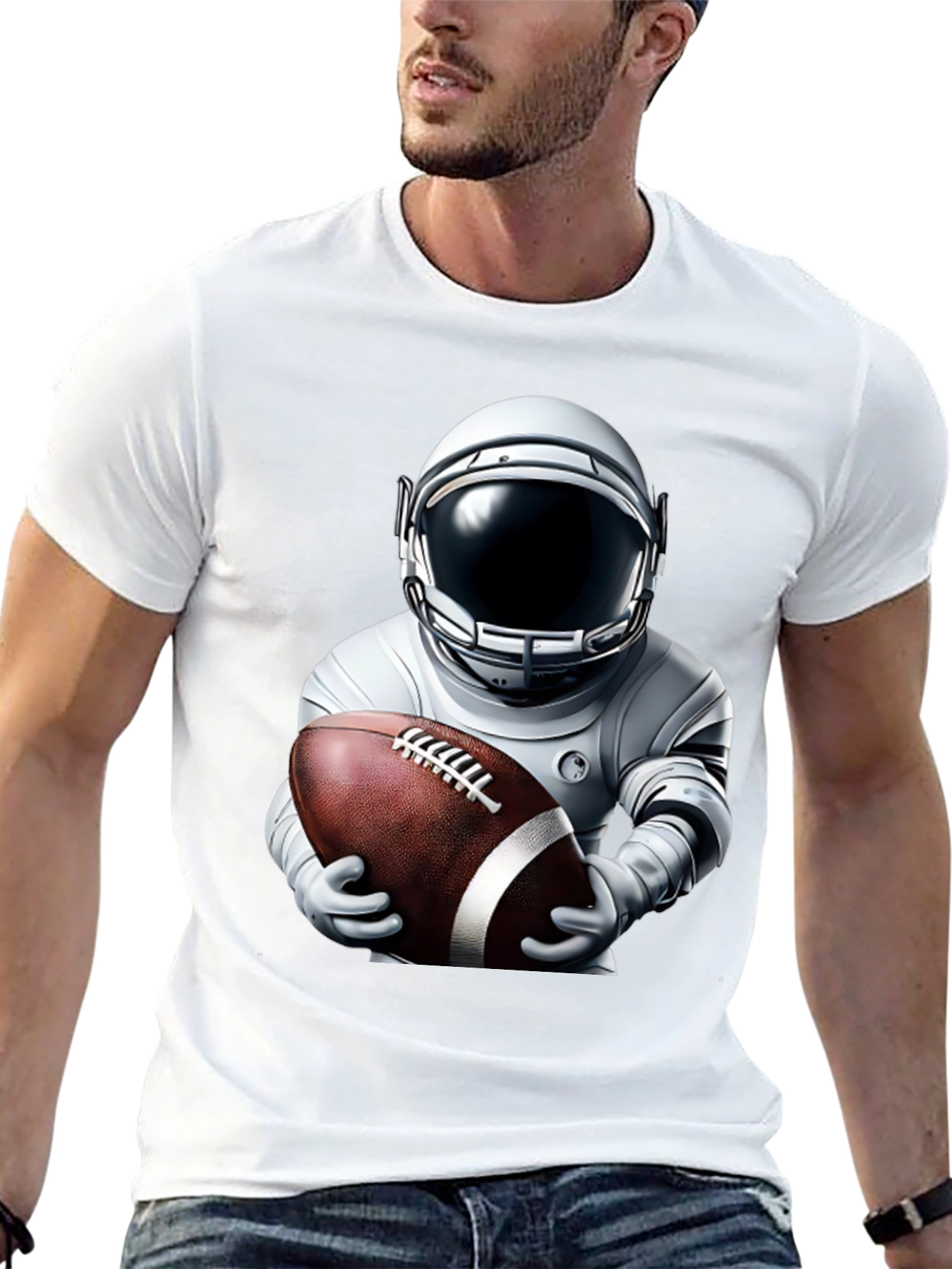 Astronaut Football Graphic Tee