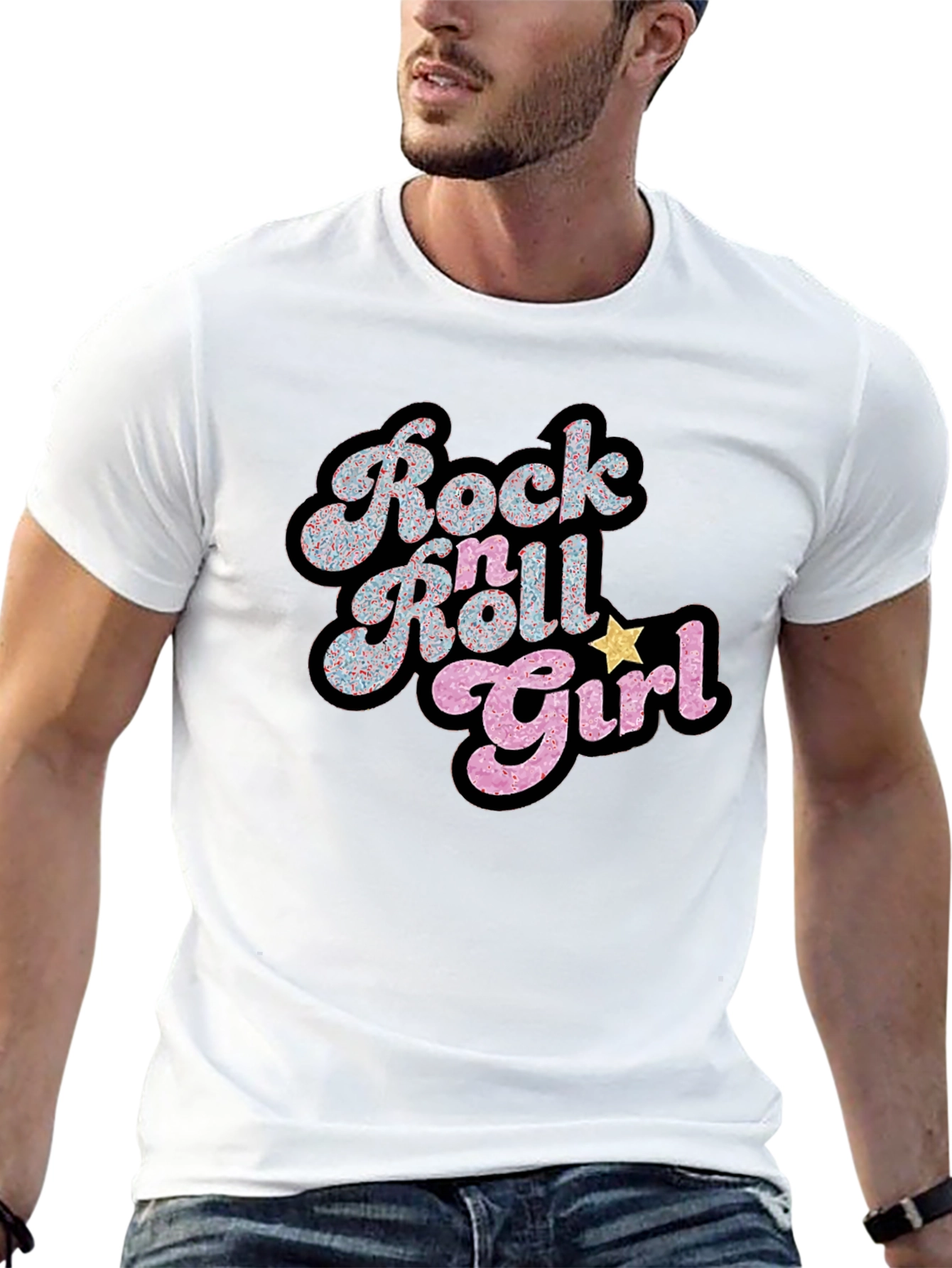 Rock N Roll Girl Black T-Shirt