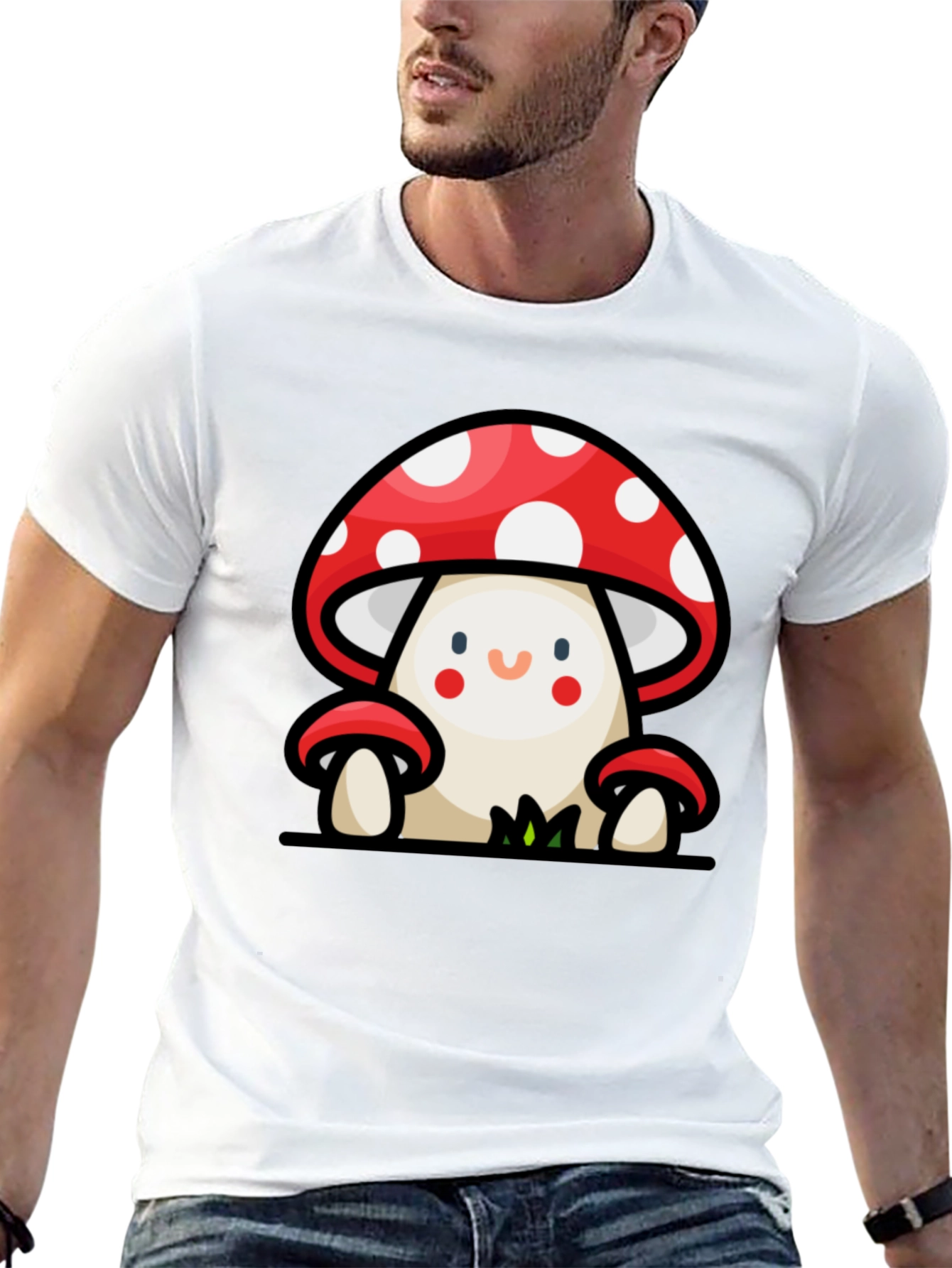 Mushroom Cartoon Graphic Tee