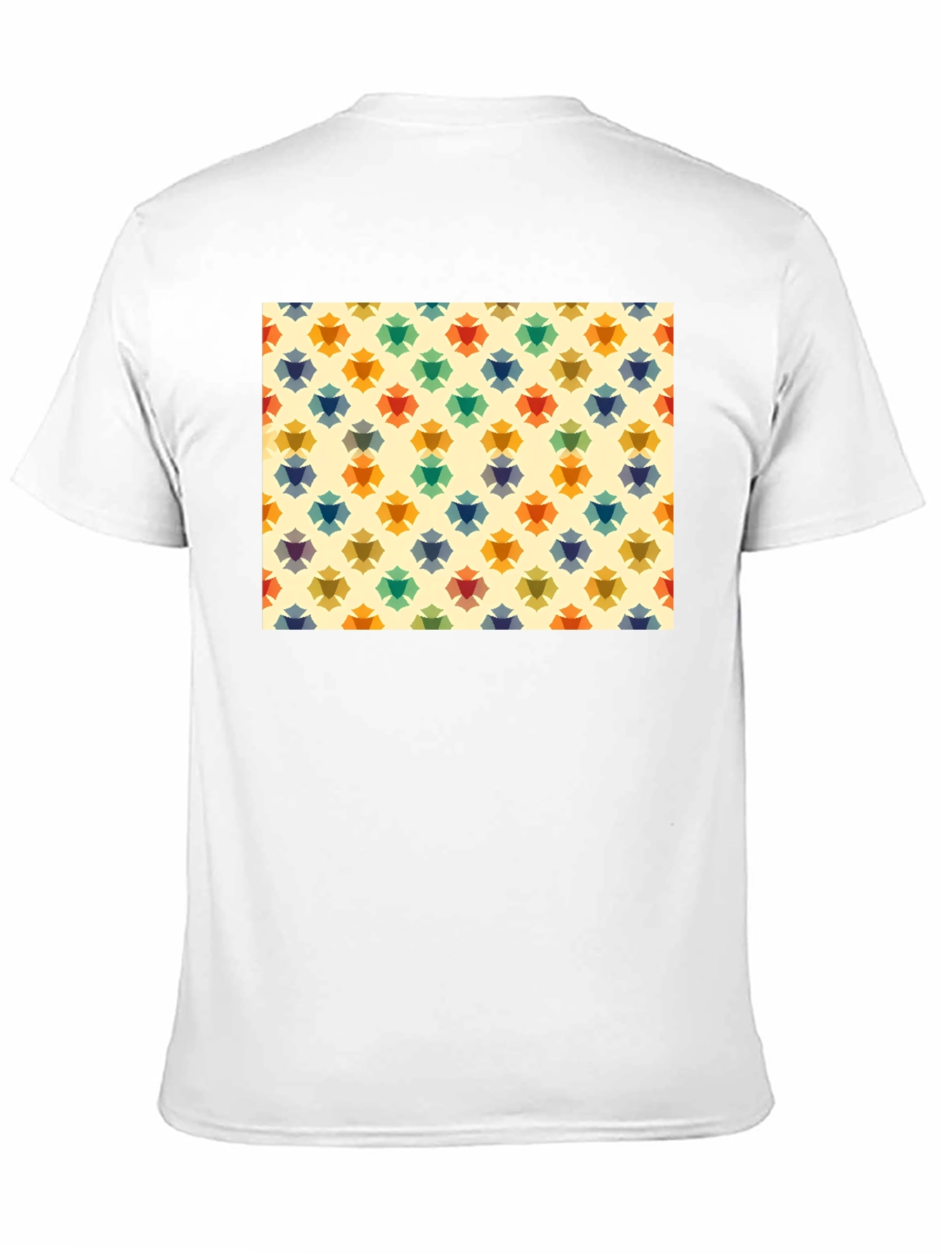 Retro Floral Pattern Black T-Shirt