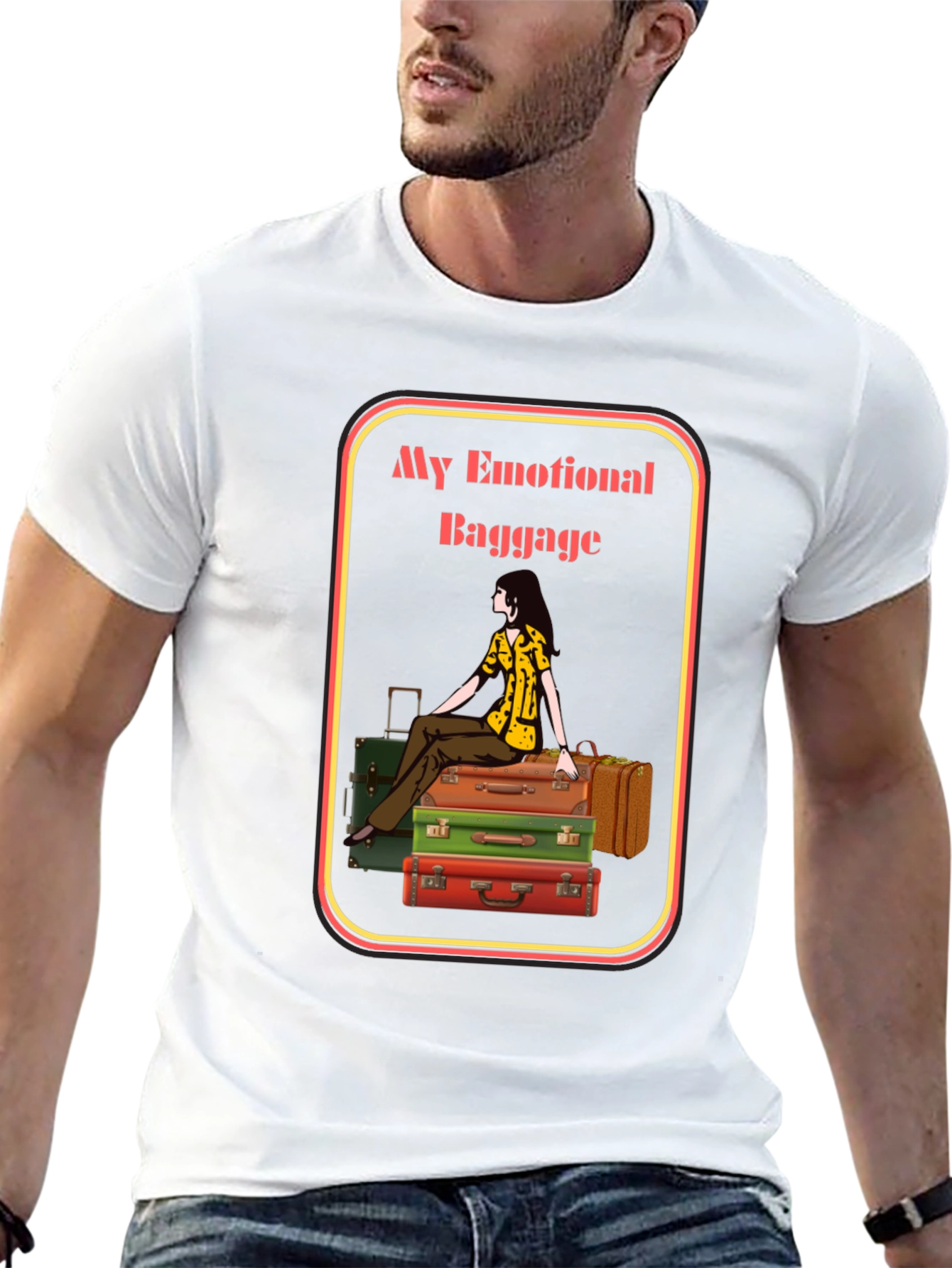 Emotional Baggage Graphic Tee - Unique T-Shirt