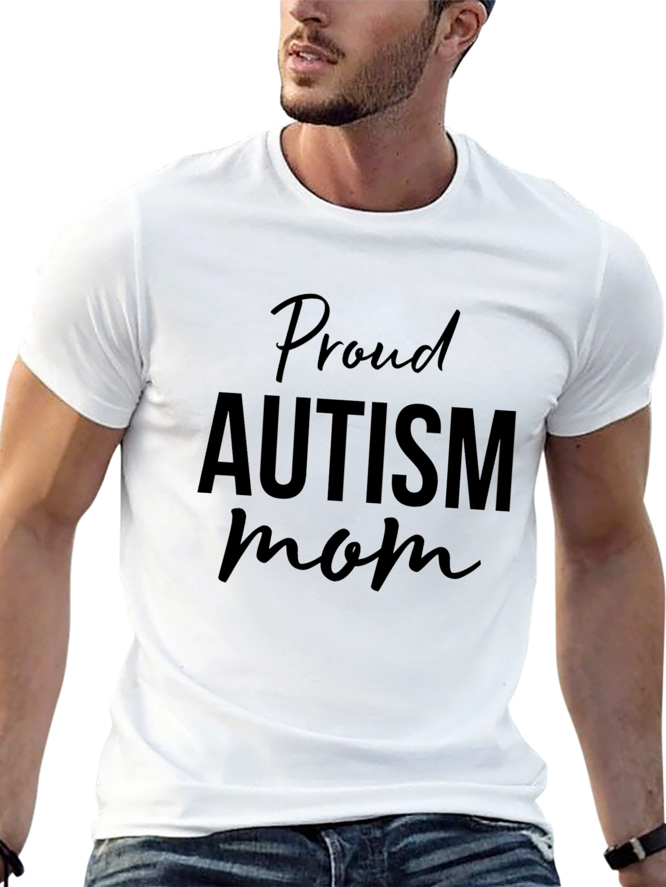 Proud Autism Mom Black T-Shirt