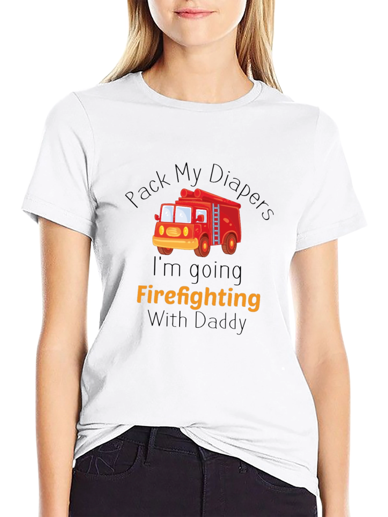 Pack My Diapers Firefighting With Daddy T-Shirt