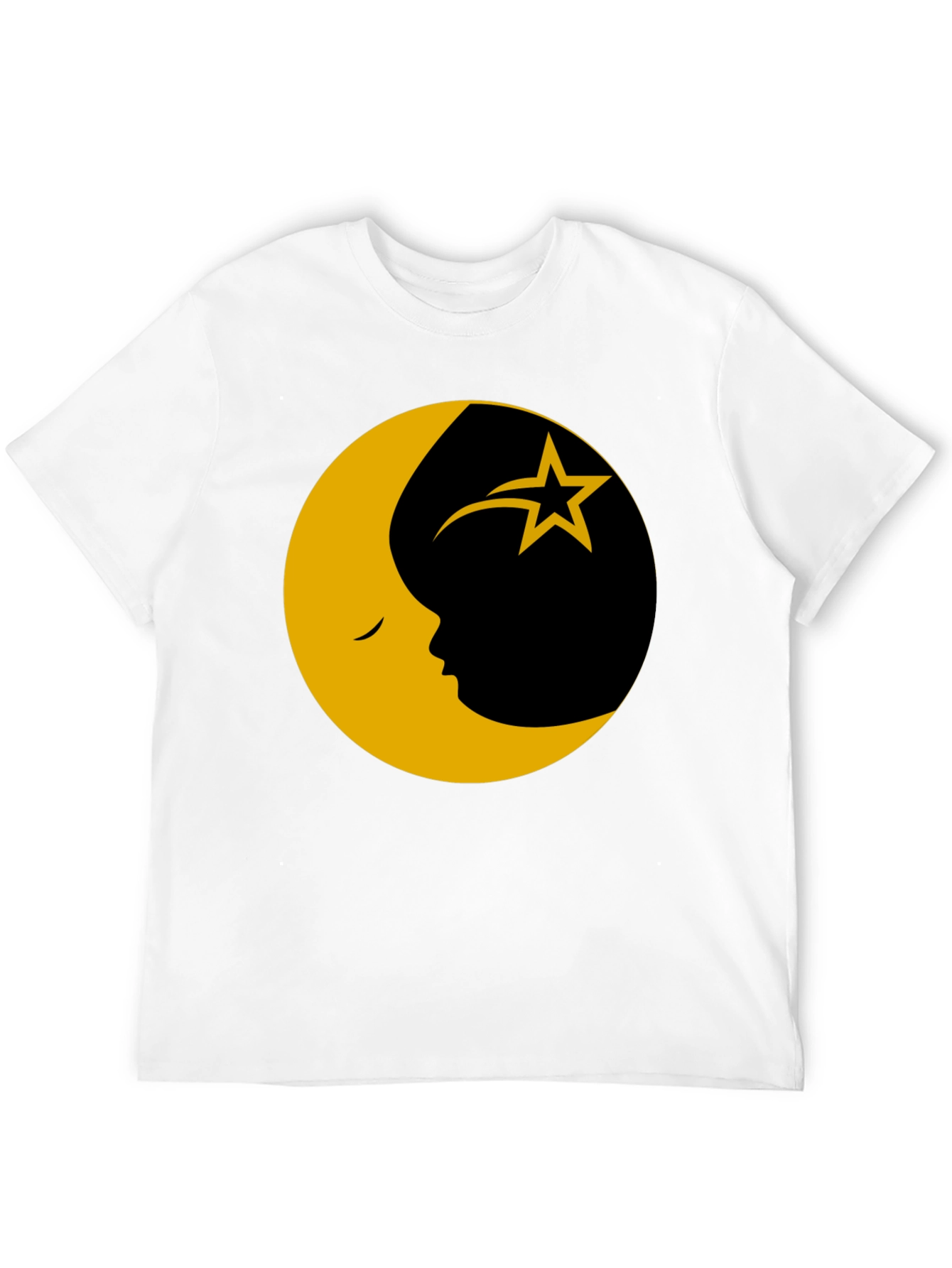 Moon & Star Graphic Print Mens T-Shirt
