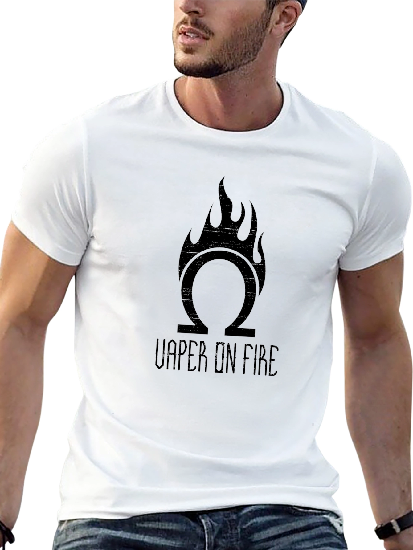 Omega Vaper On Fire Black T-Shirt
