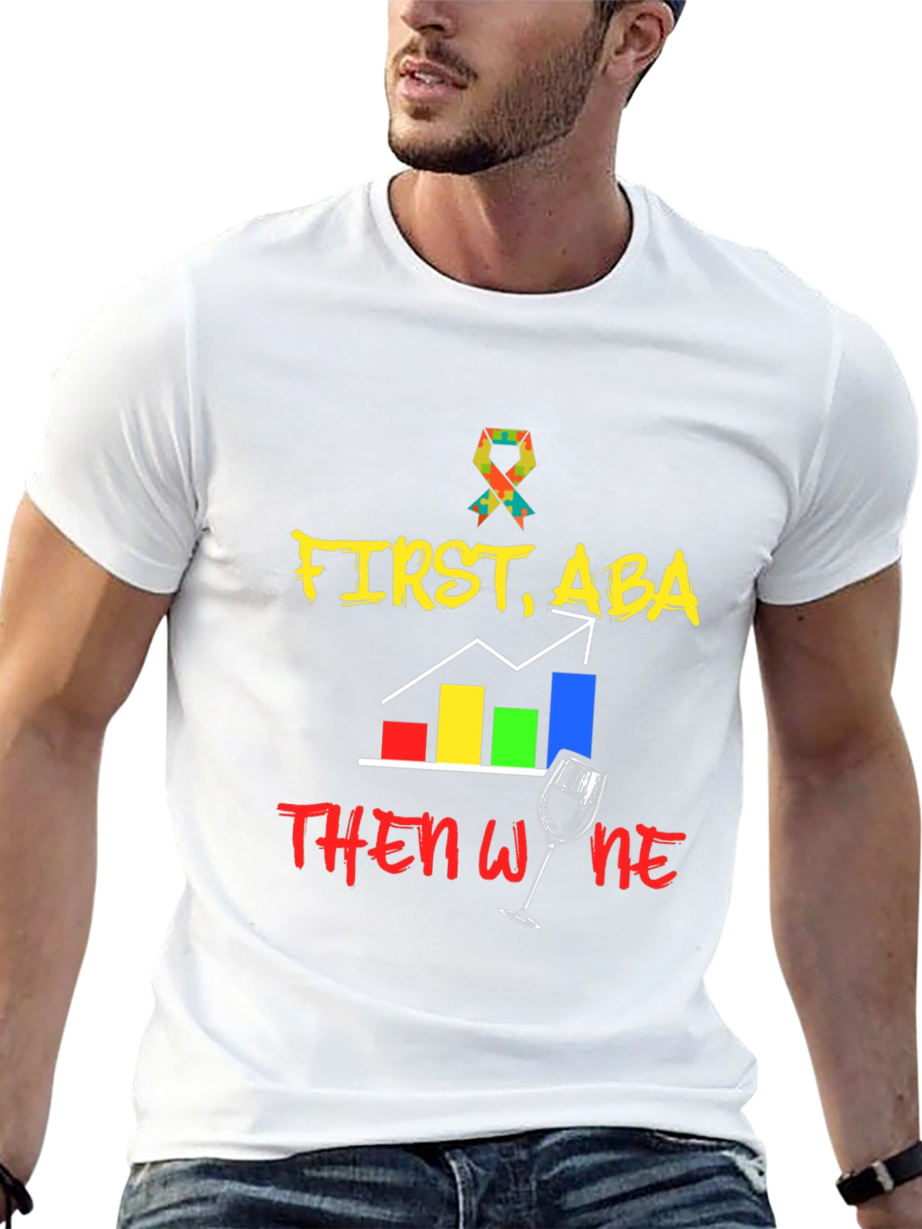 First ABA Then Wine Black T-Shirt