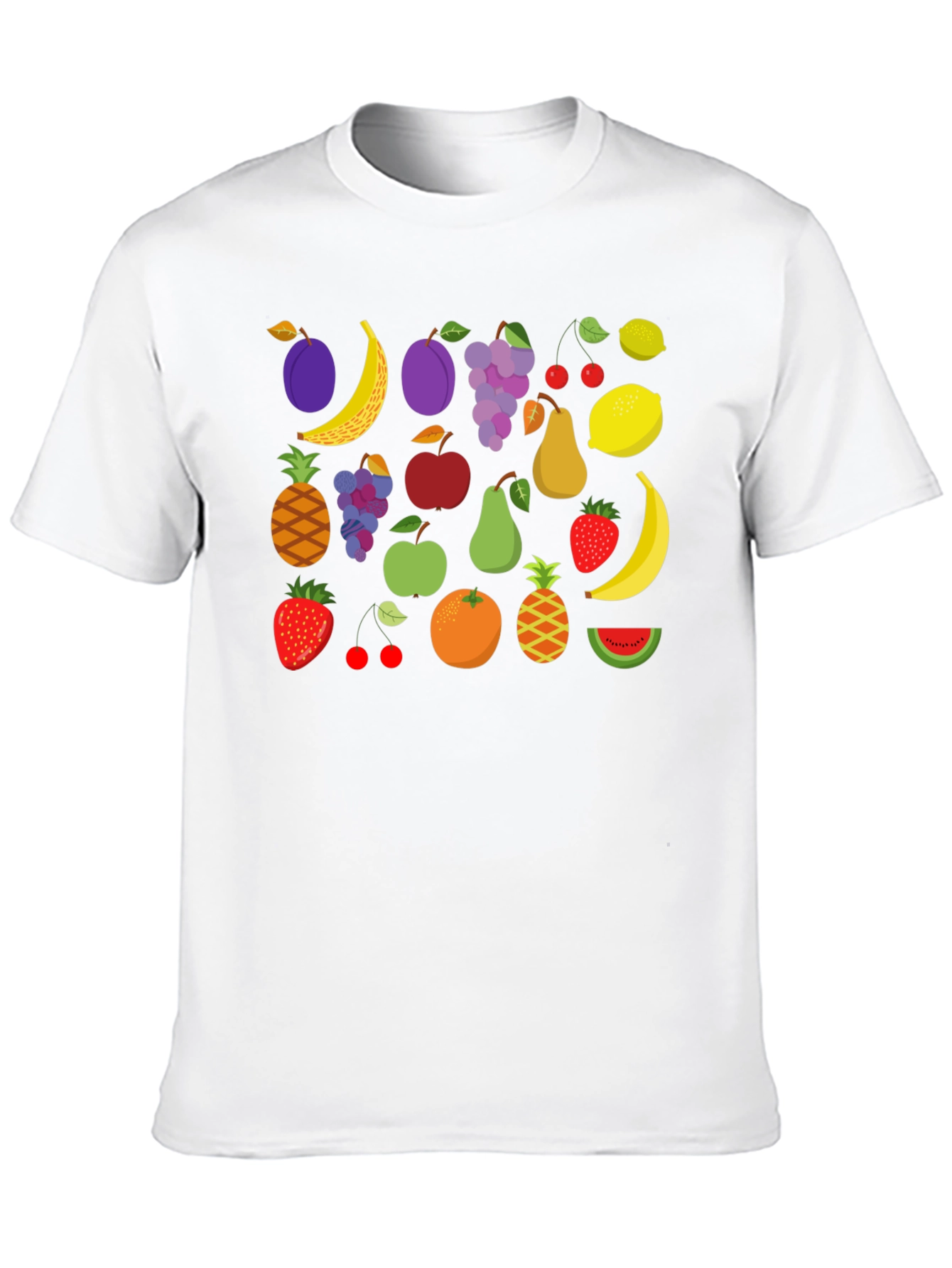 Fruit Pattern Black T-Shirt