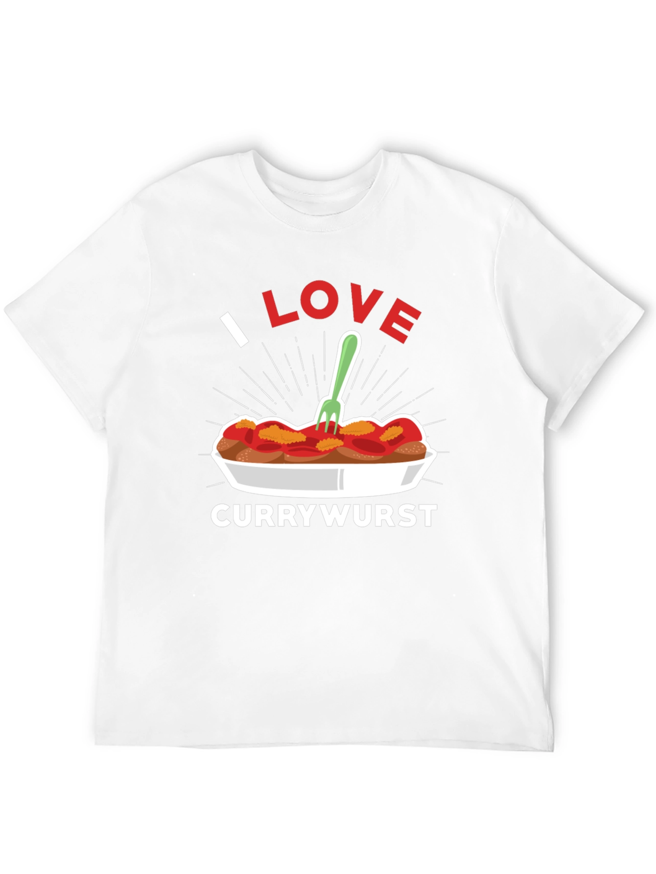 I Love Currywurst T-Shirt - German Street Food Tee