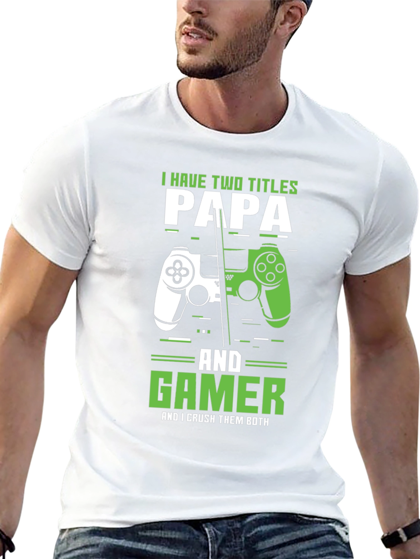 Papa Gamer T-Shirt: I Have Two Titles