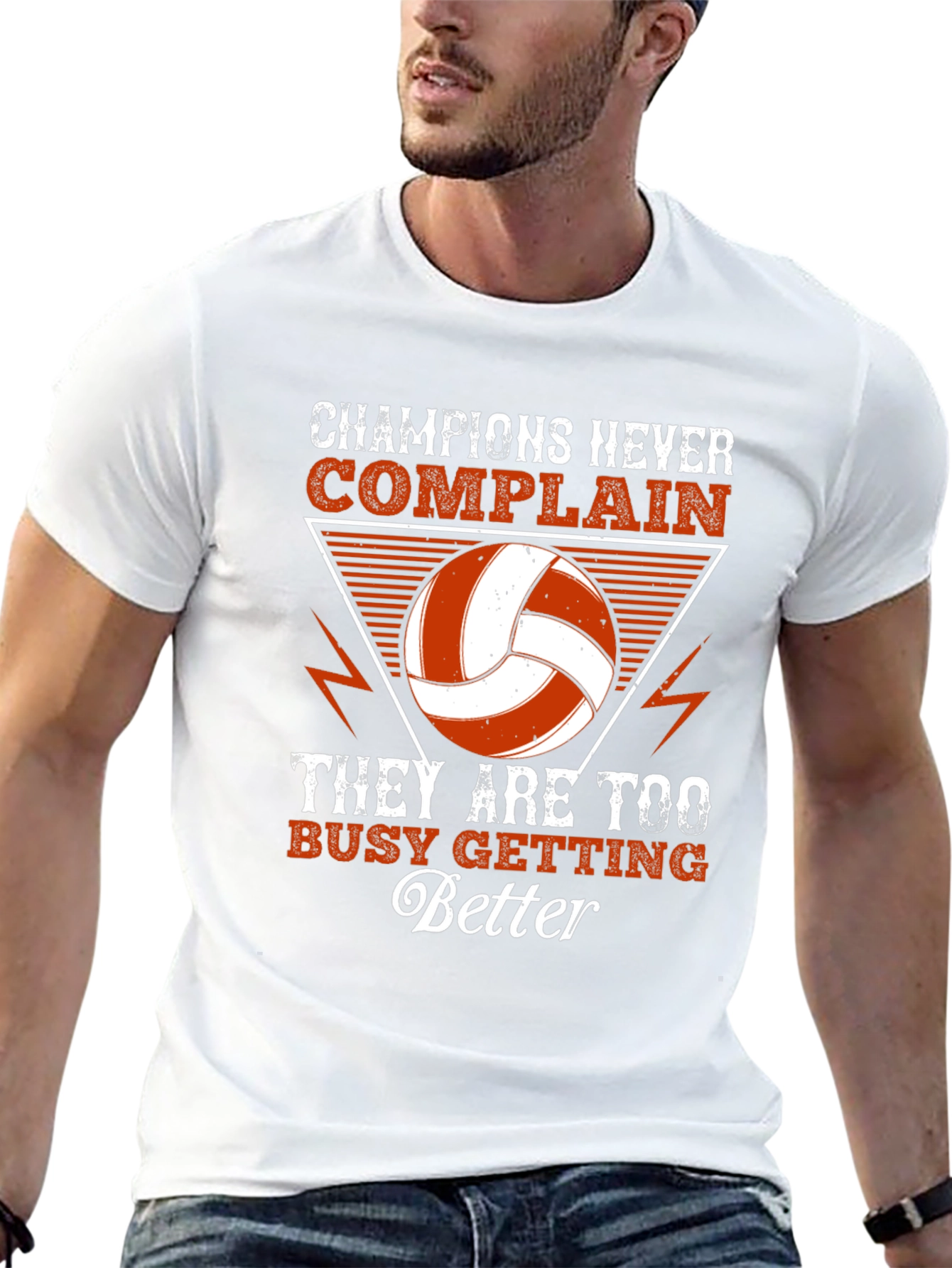 Champions Never Complain Volleyball Graphic Tee