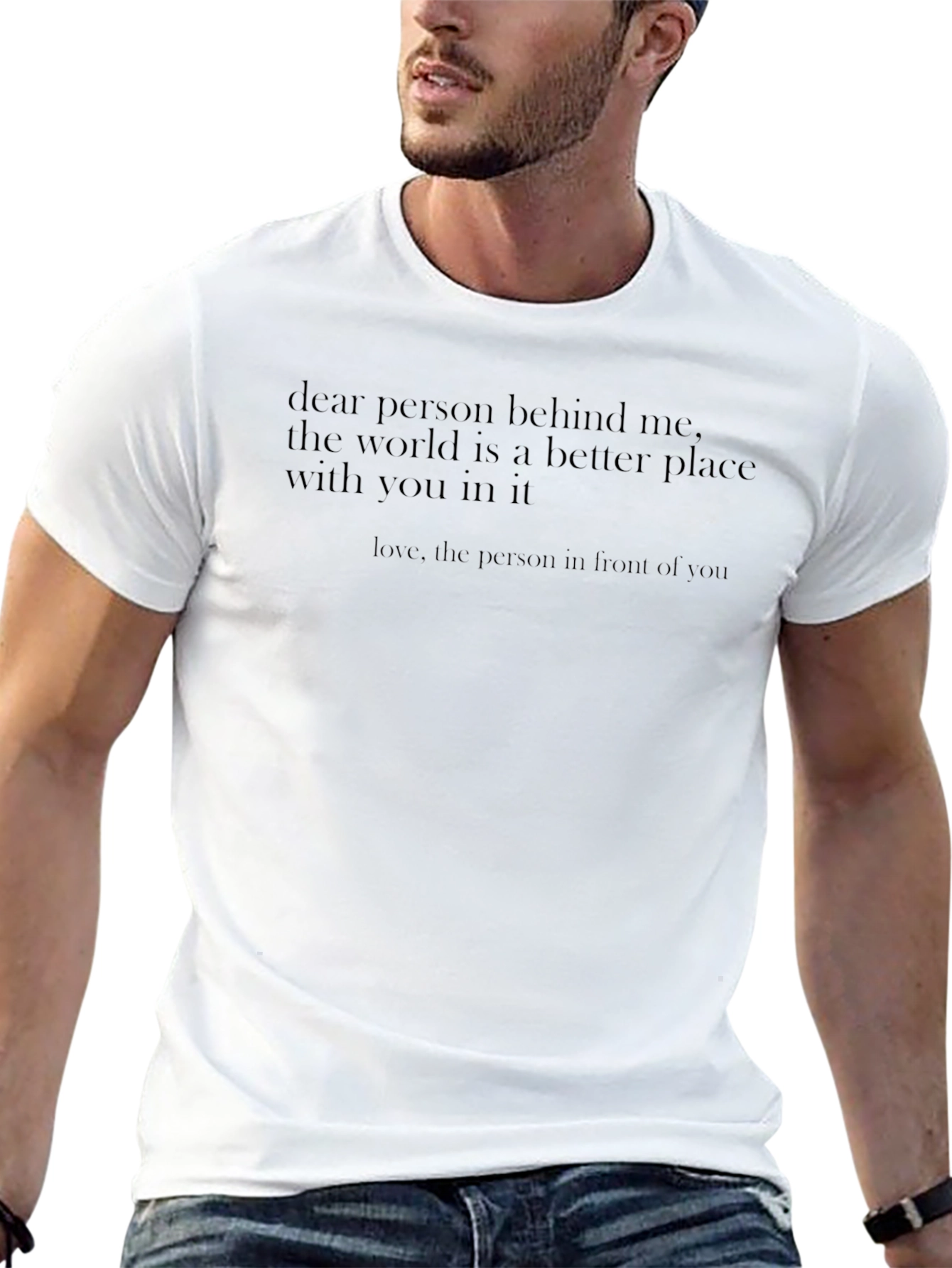 Dear Person Behind Me Graphic Tee - Black
