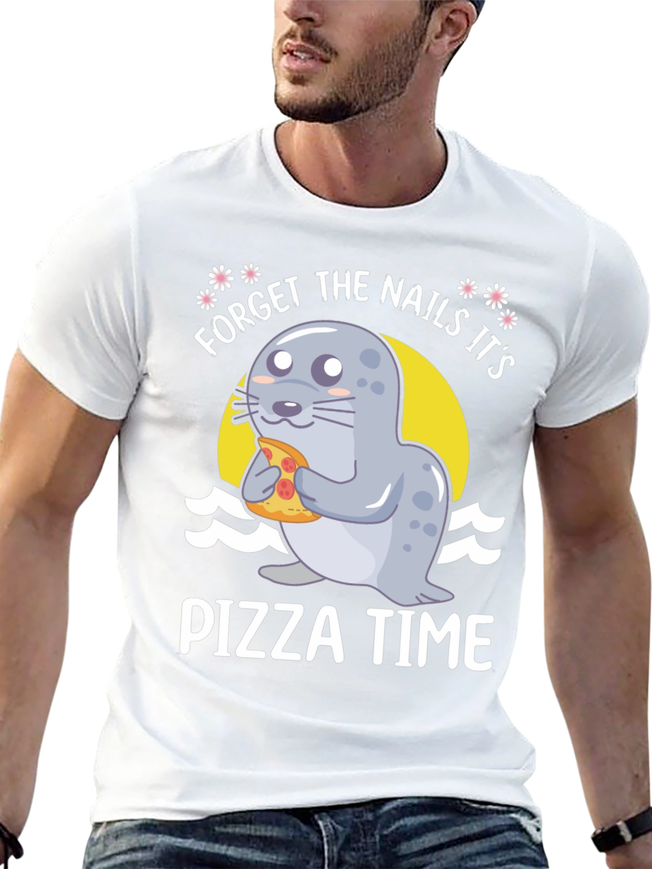 Pizza Time Seal T-Shirt - Forget The Nails!