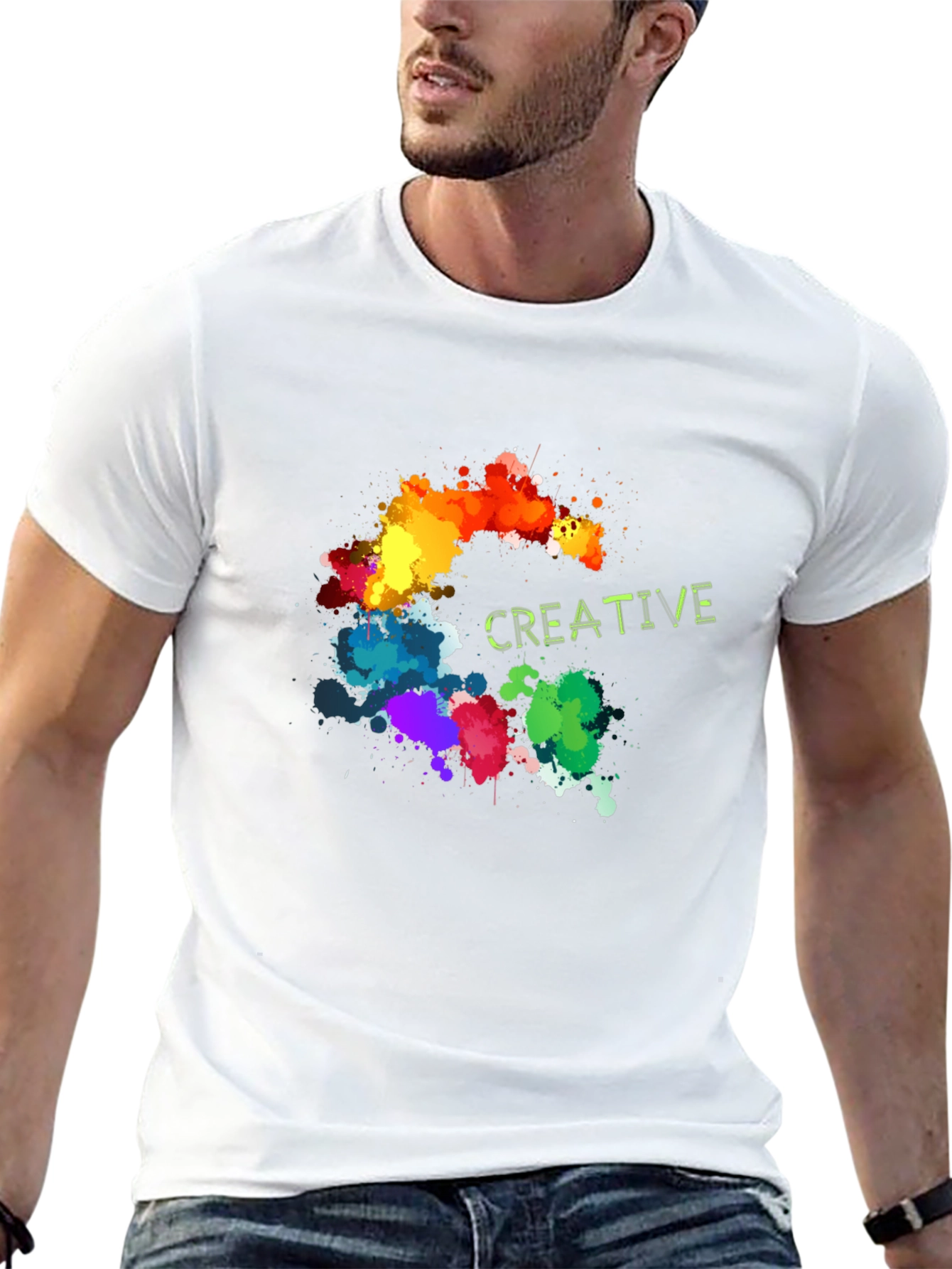 Creative Splatter T-Shirt - Artistic Design