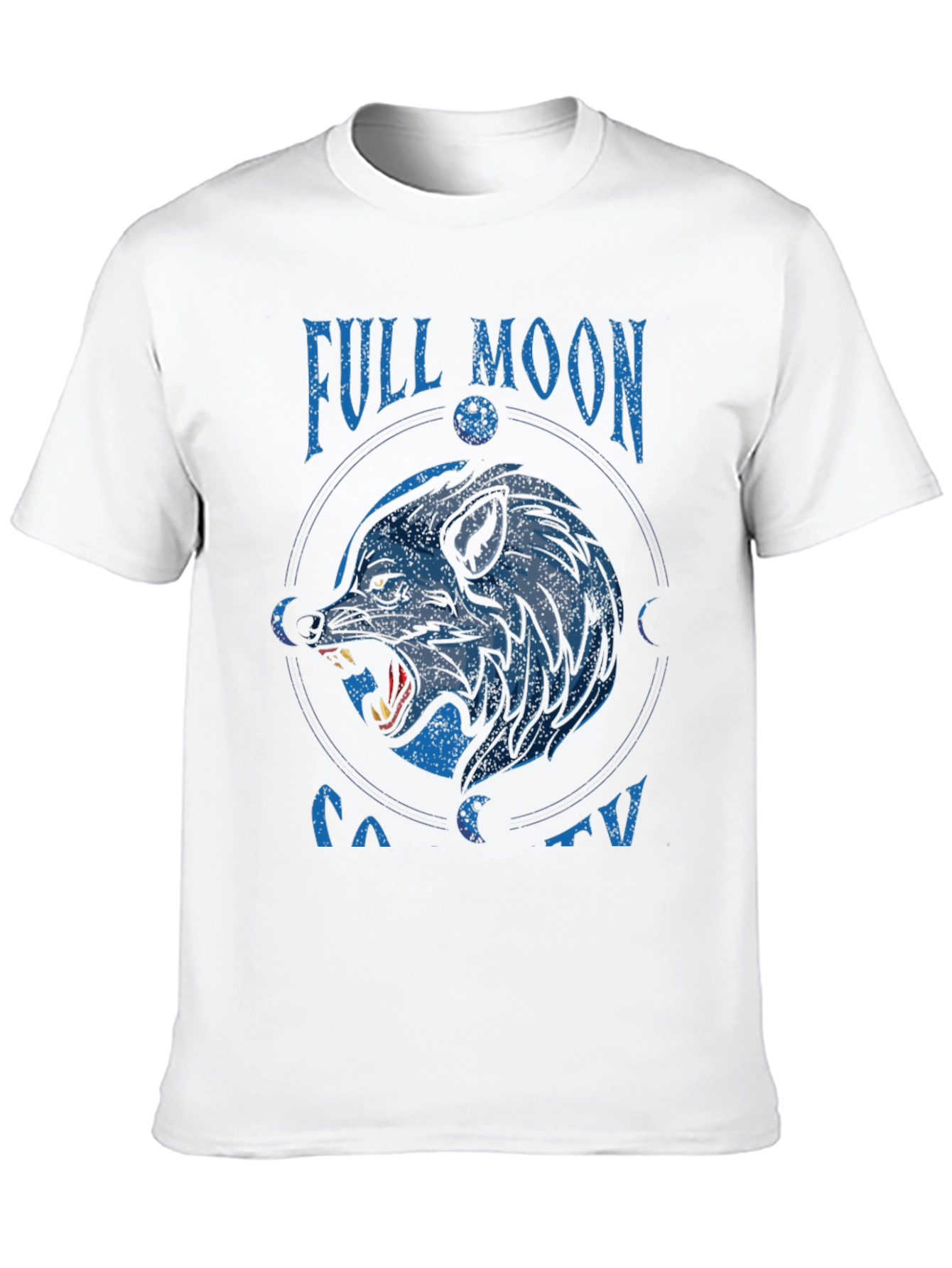Full Moon Society Wolf Graphic T-Shirt - Black