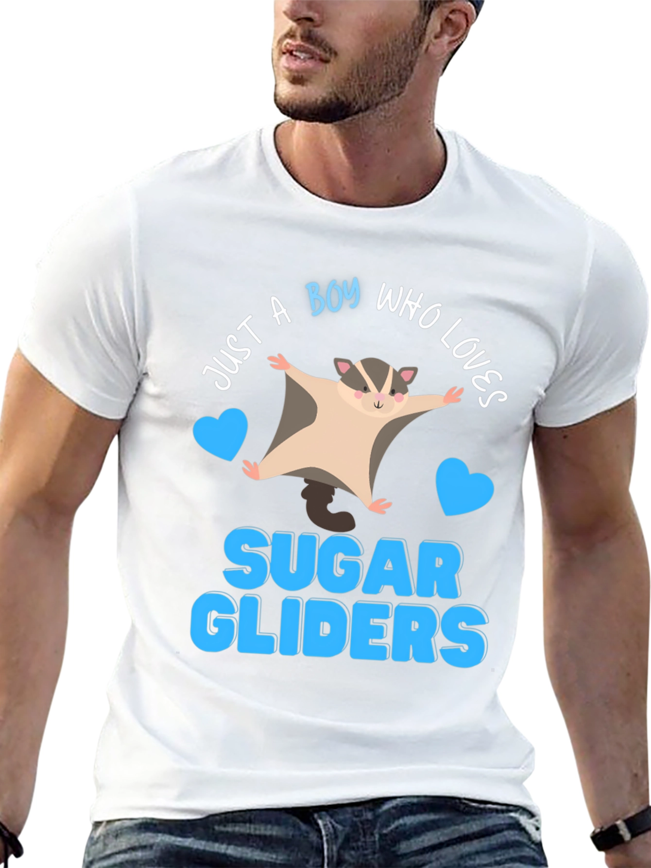 Boy Who Loves Sugar Gliders Graphic Tee