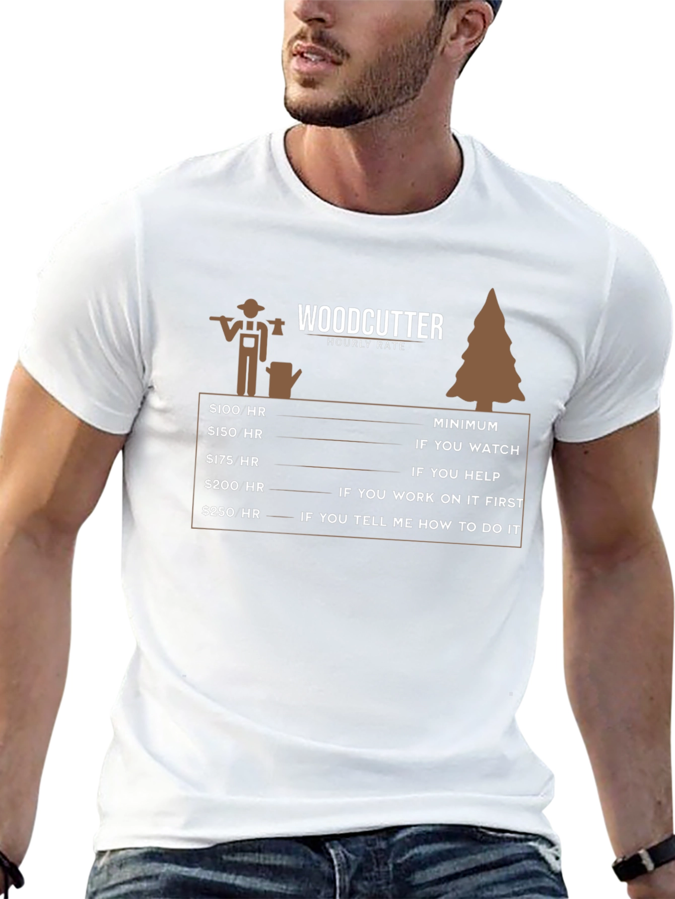 Woodcutter Hourly Rate Graphic T-Shirt