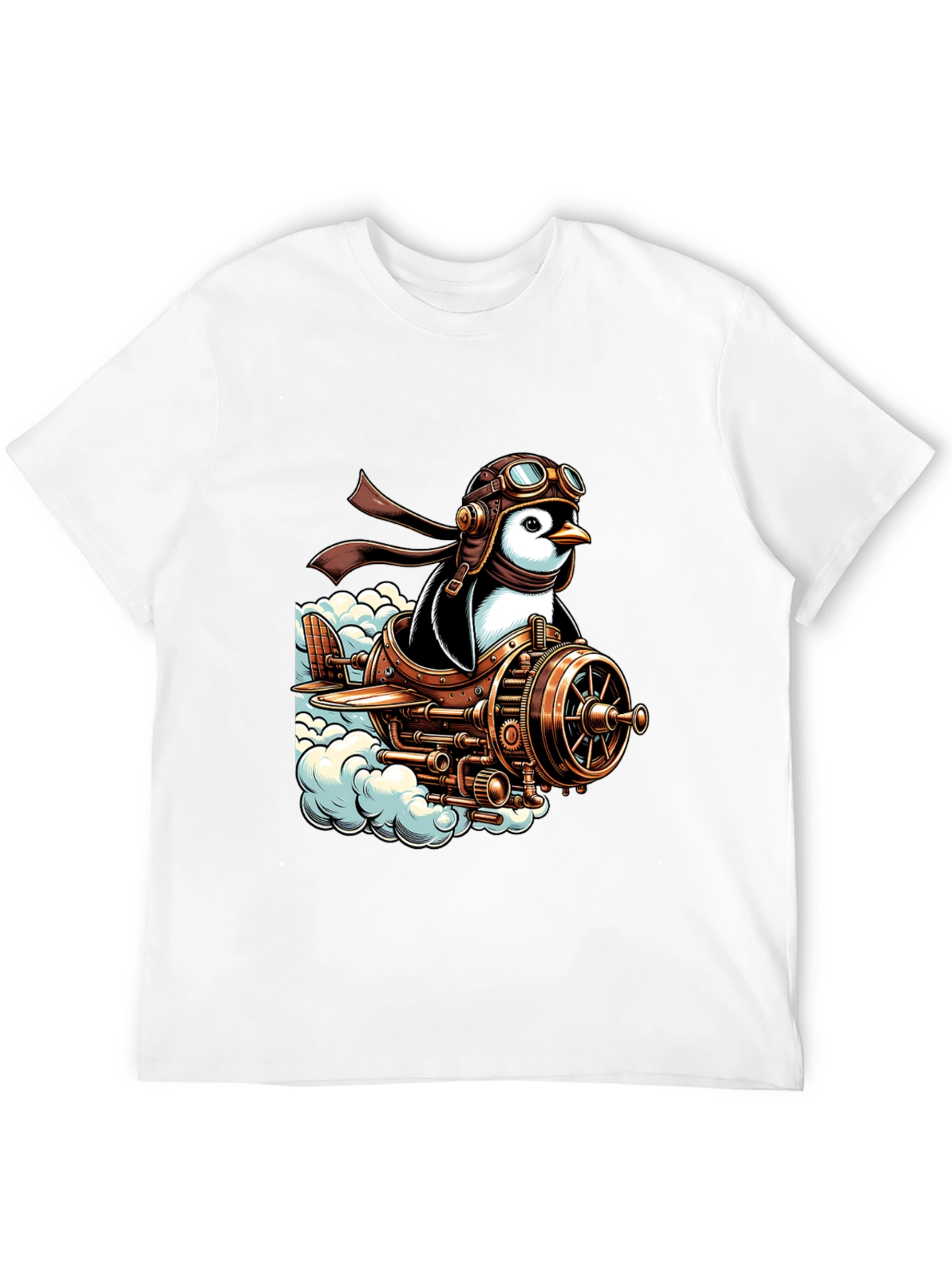 Steampunk Penguin Pilot T-Shirt