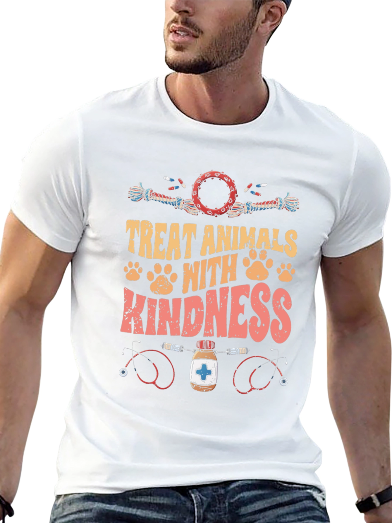 Treat Animals With Kindness Graphic Tee