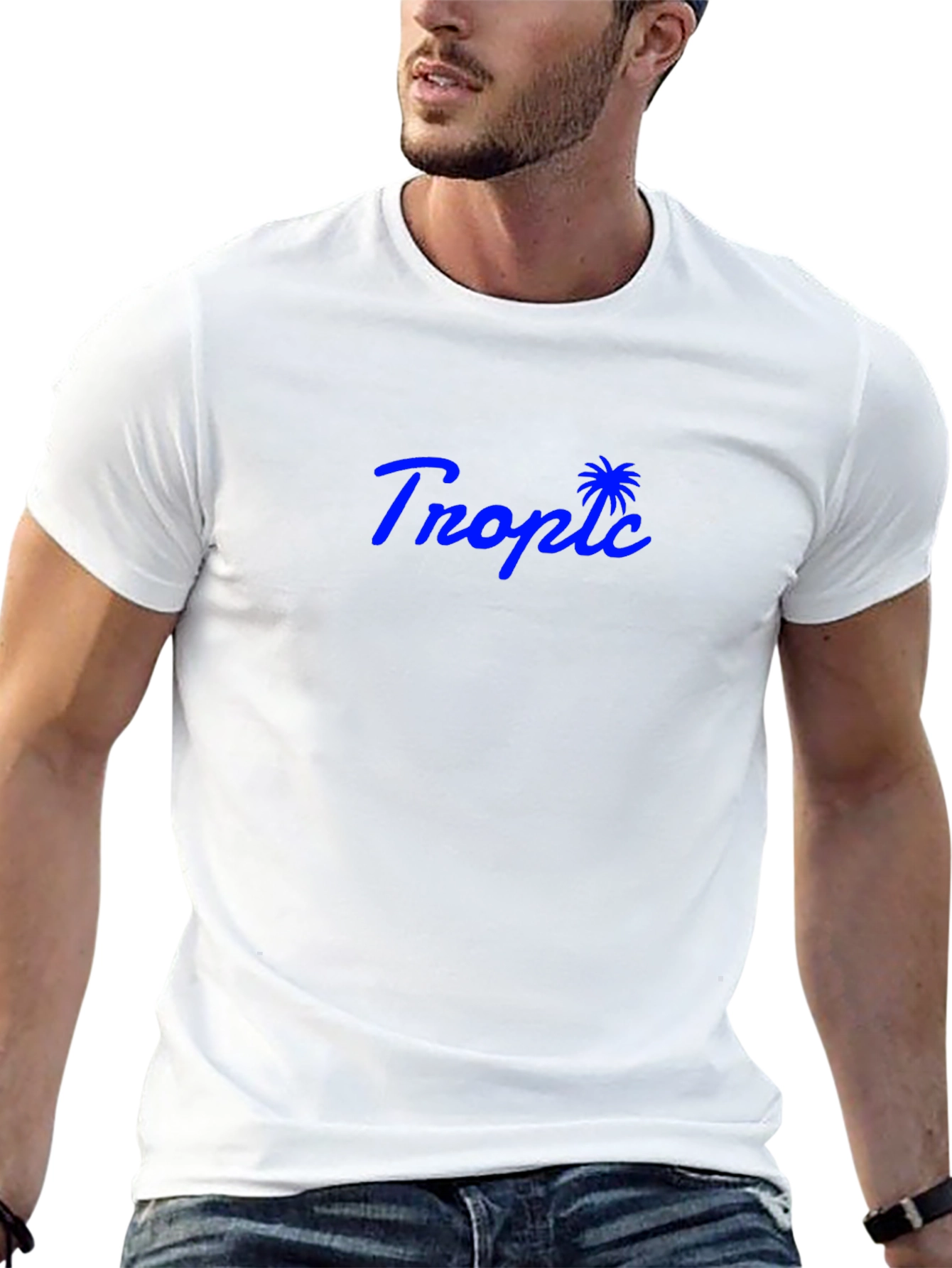 Tropic Black T-Shirt - Palm Tree Logo